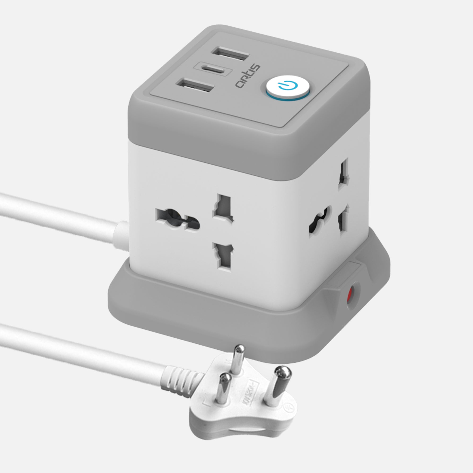 AR-4SS-3USBCB Surge Protector (Grey )