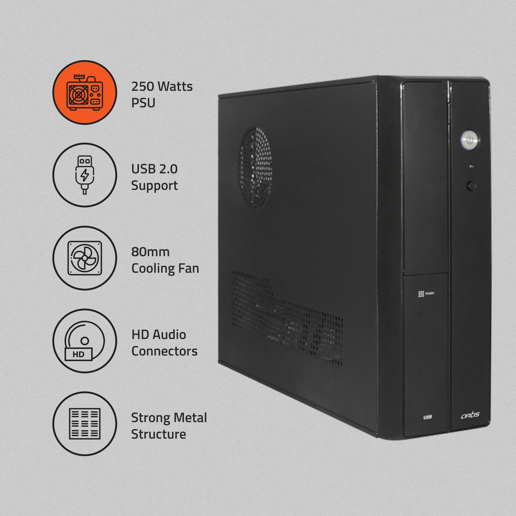 Joy 2.0 Slim Micro ATX/Mini ATX PC Cabinet