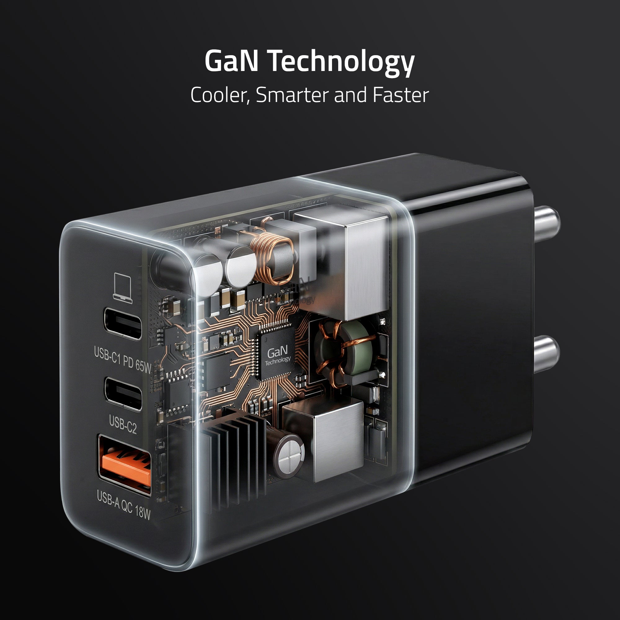 65 Watt GaN Laptop Adapter