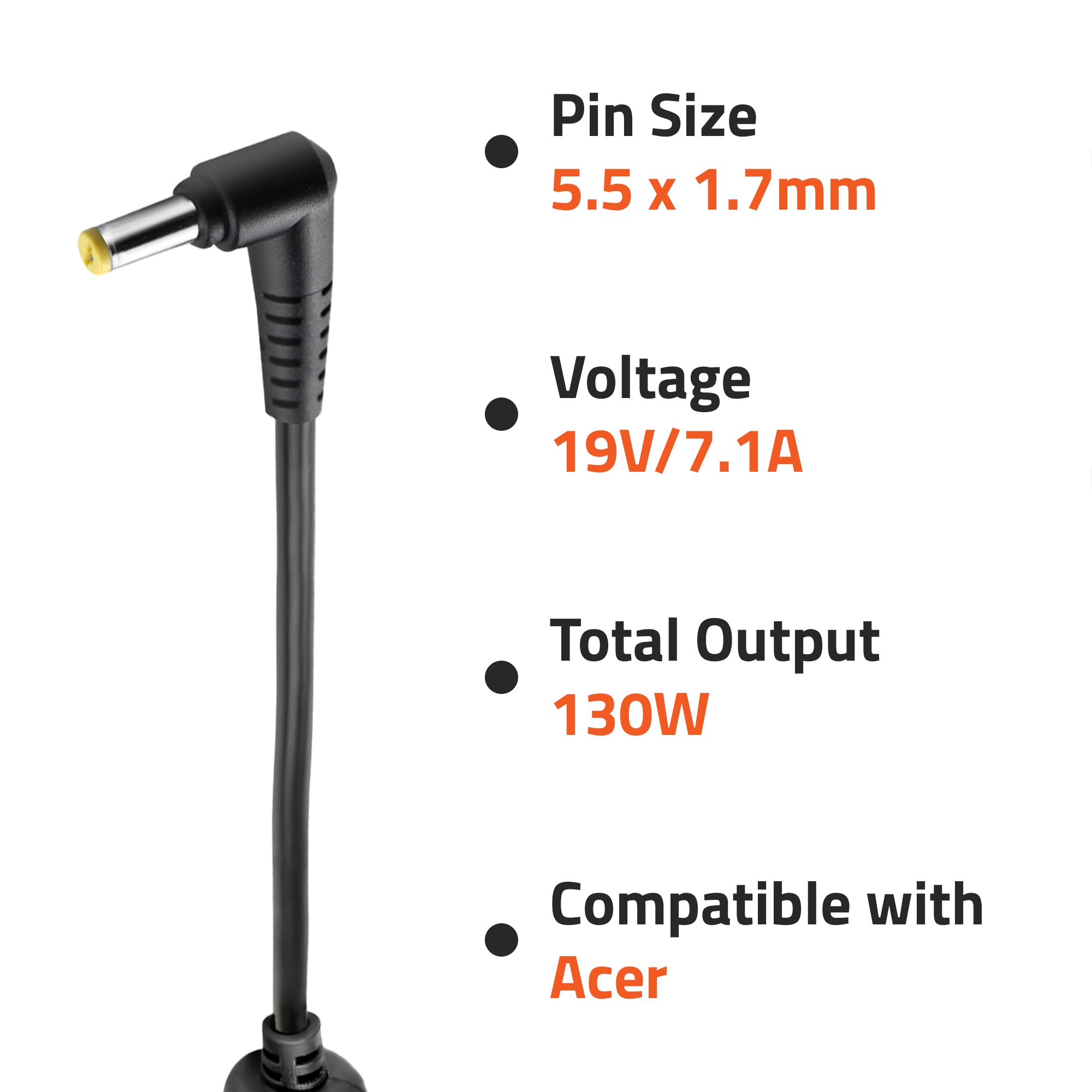 AR1203 130W Compatible Laptop Adapter