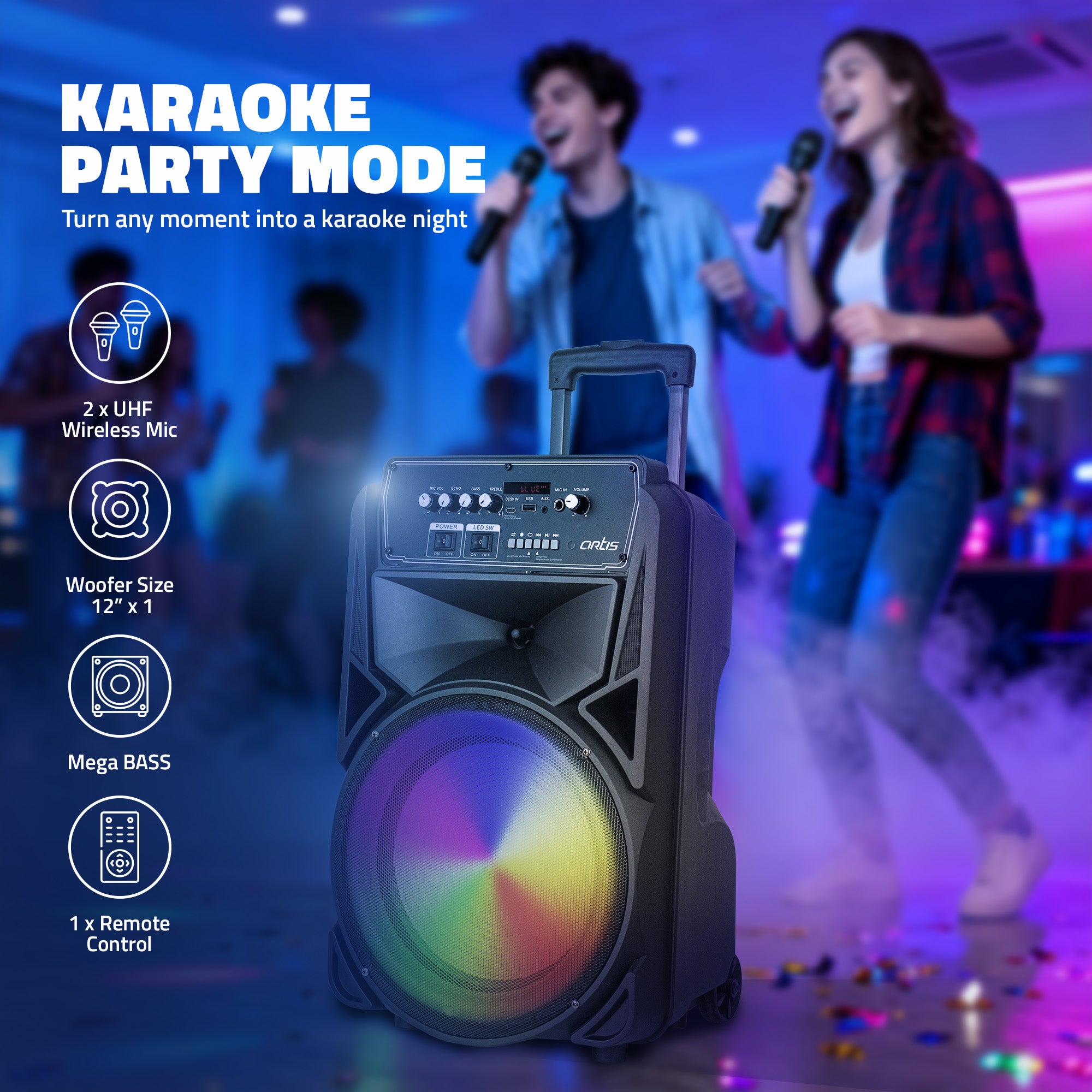 Rockstar 1112 Wireless Bluetooth Trolly Speaker