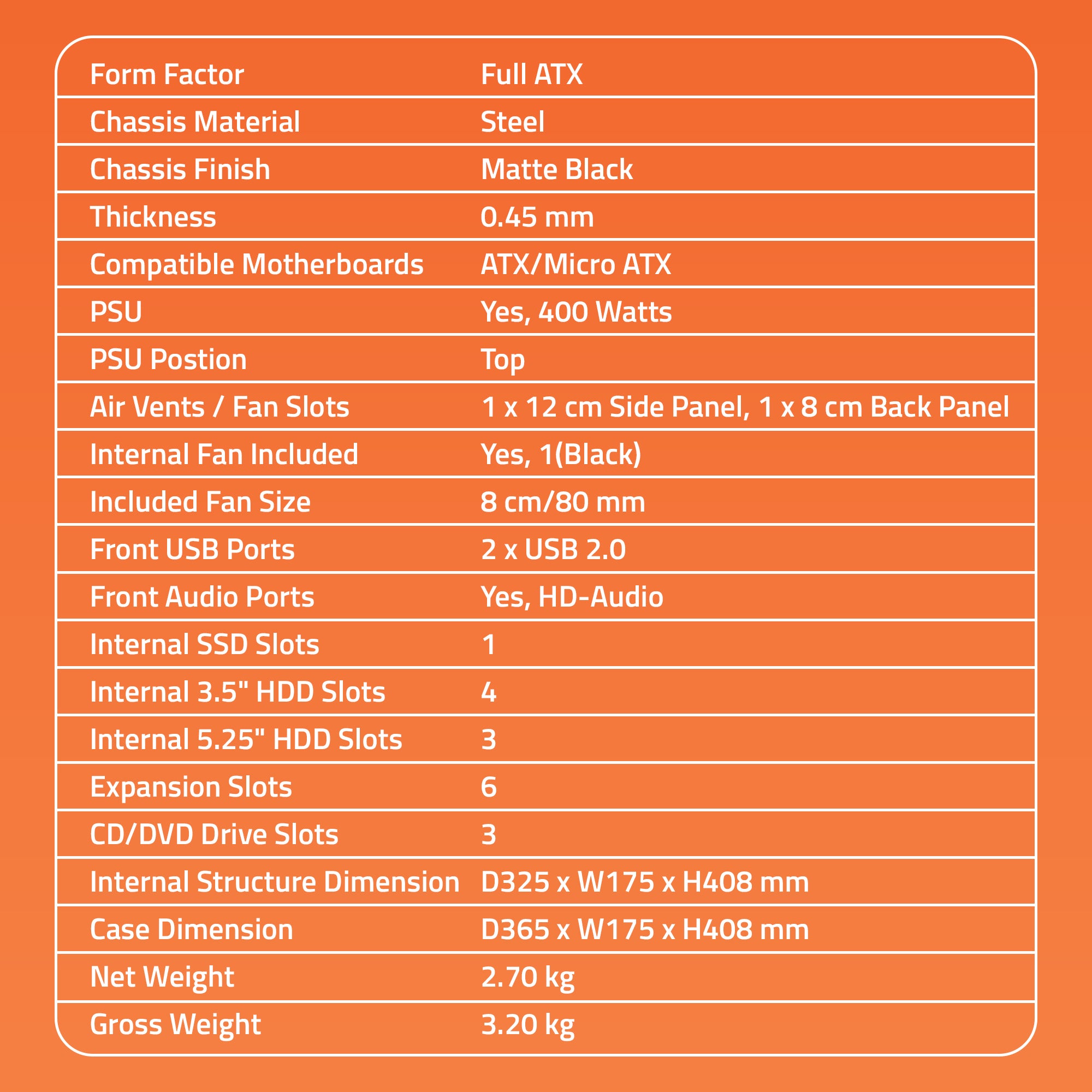 Spark 2.0 ATX/Micro ATX PC Cabinet