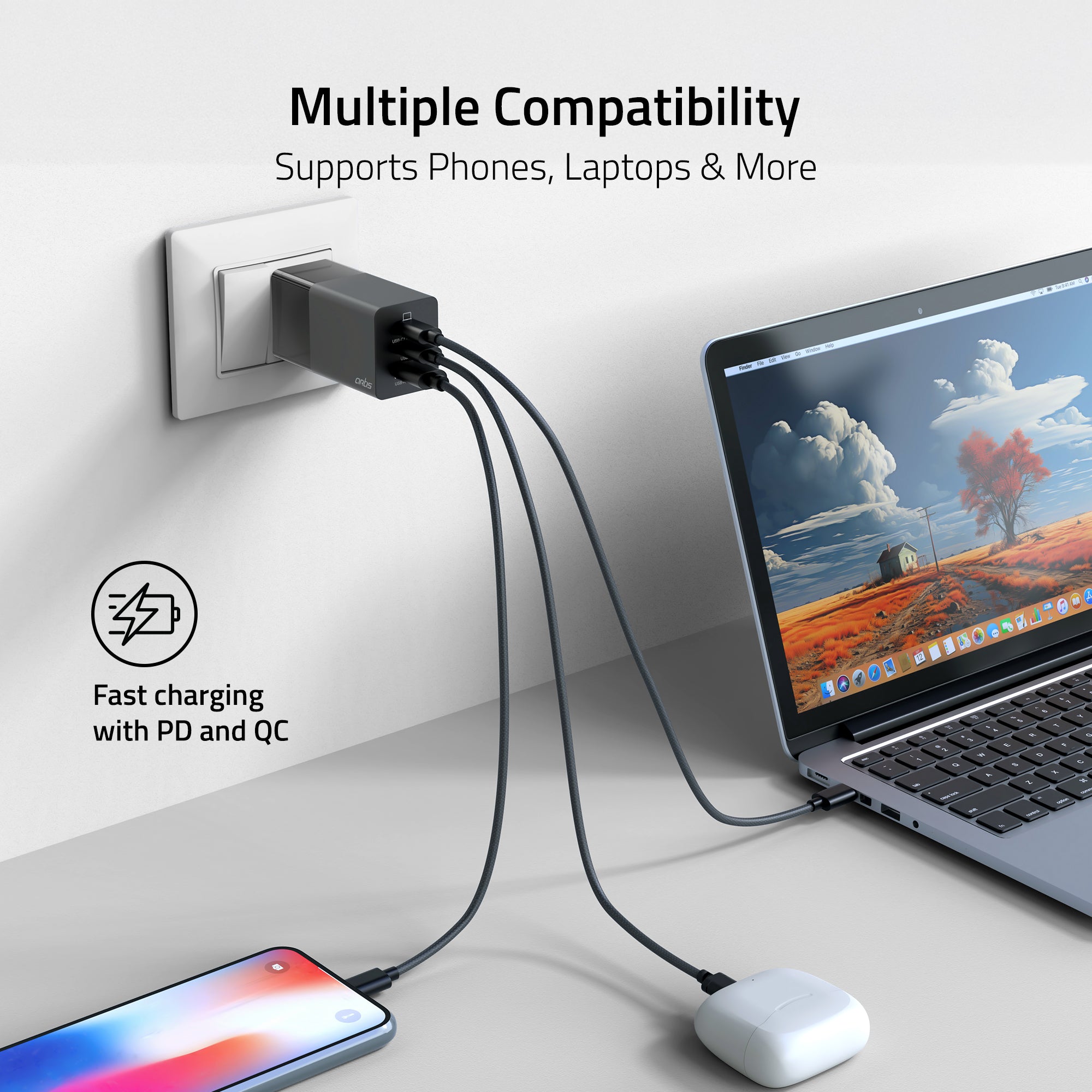 AR-100W -GaN Laptop Adapter