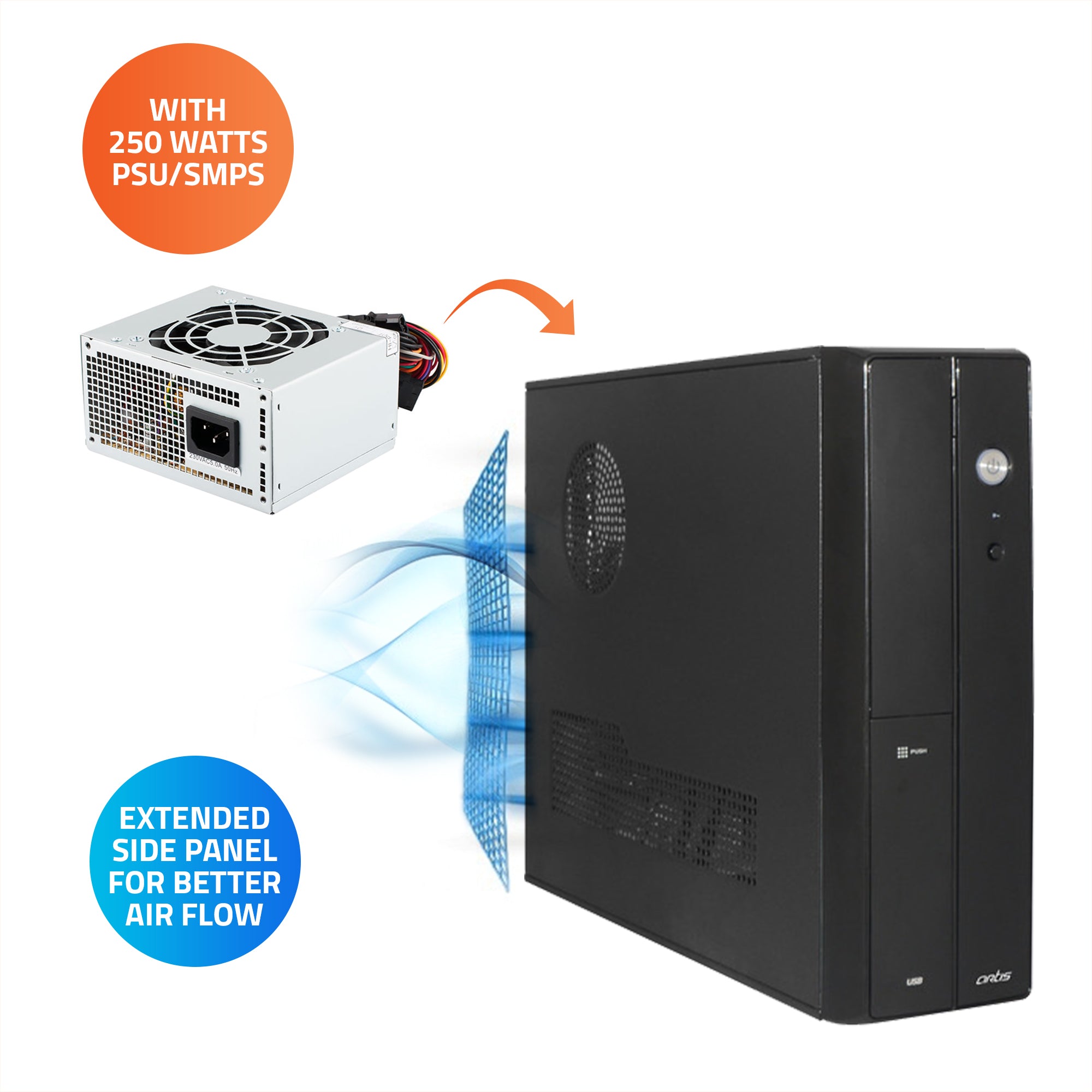 Joy 3.0 Slim Micro ATX/Mini ATX PC Cabinet