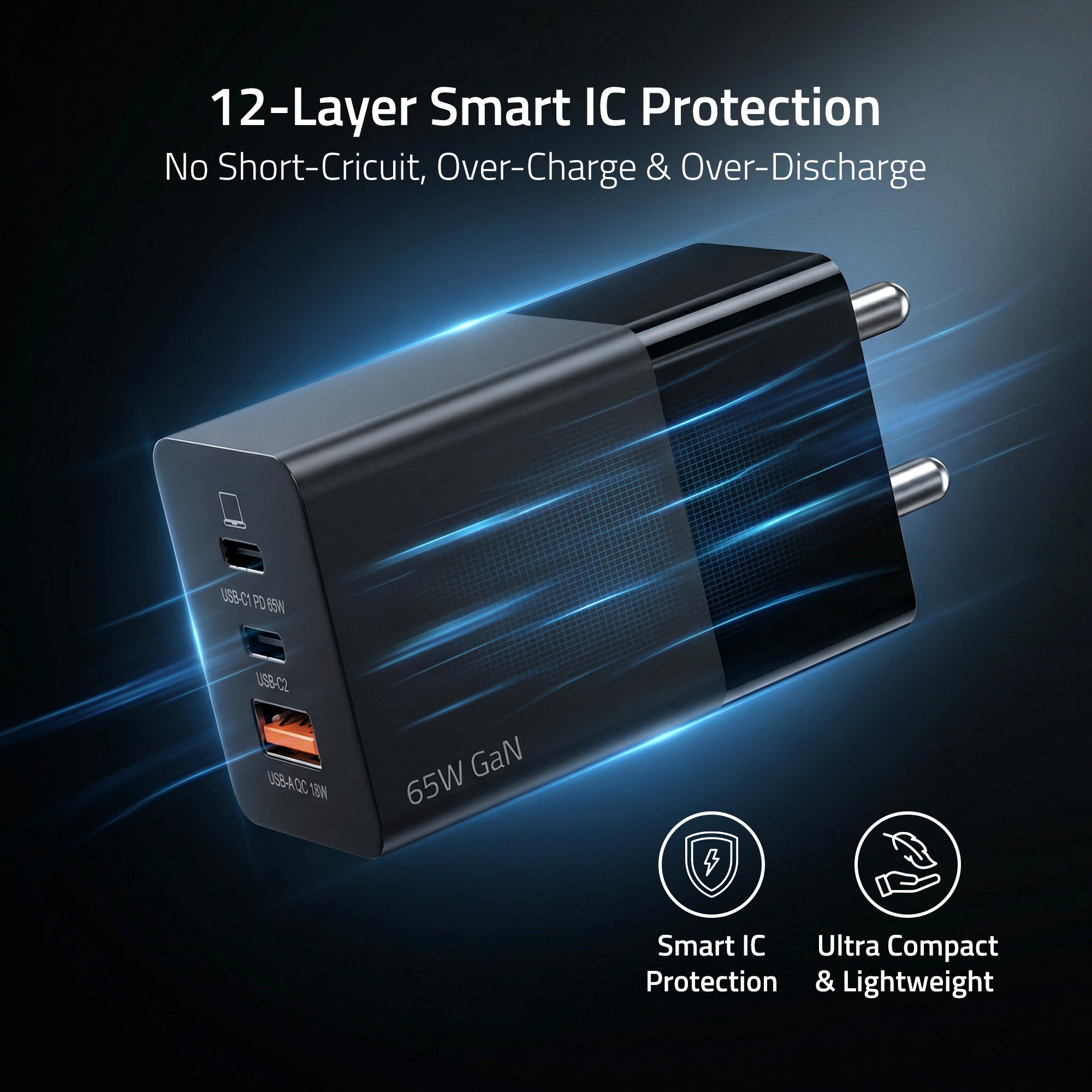 65 Watt GaN Laptop Adapter
