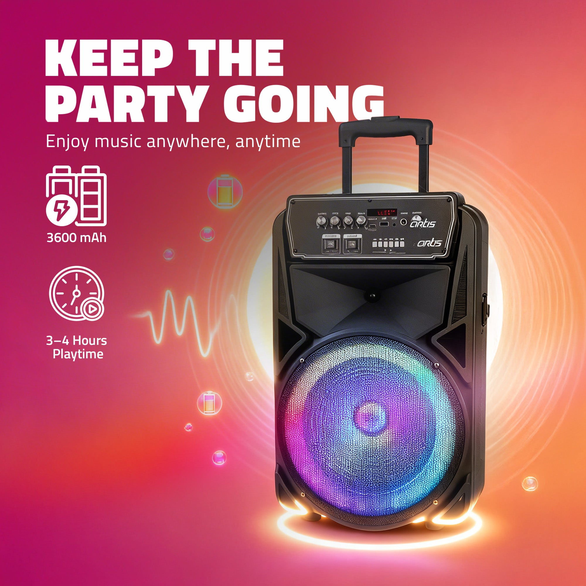 Rockstar 1112 Wireless Bluetooth Trolly Speaker