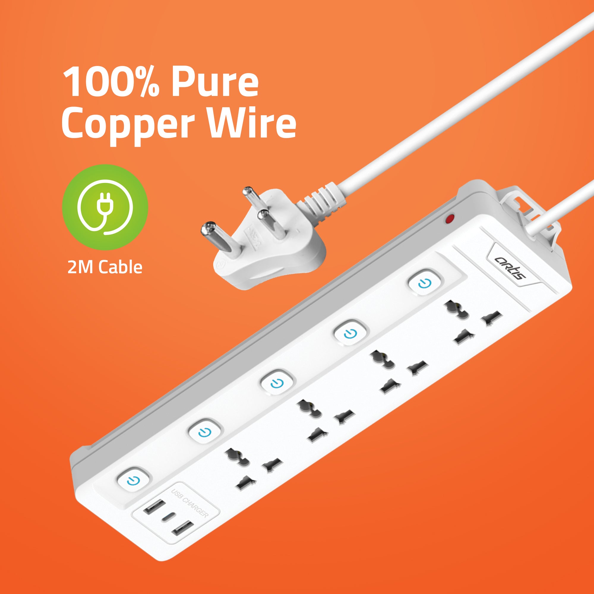 AR-4MS-USBC Surge Protector