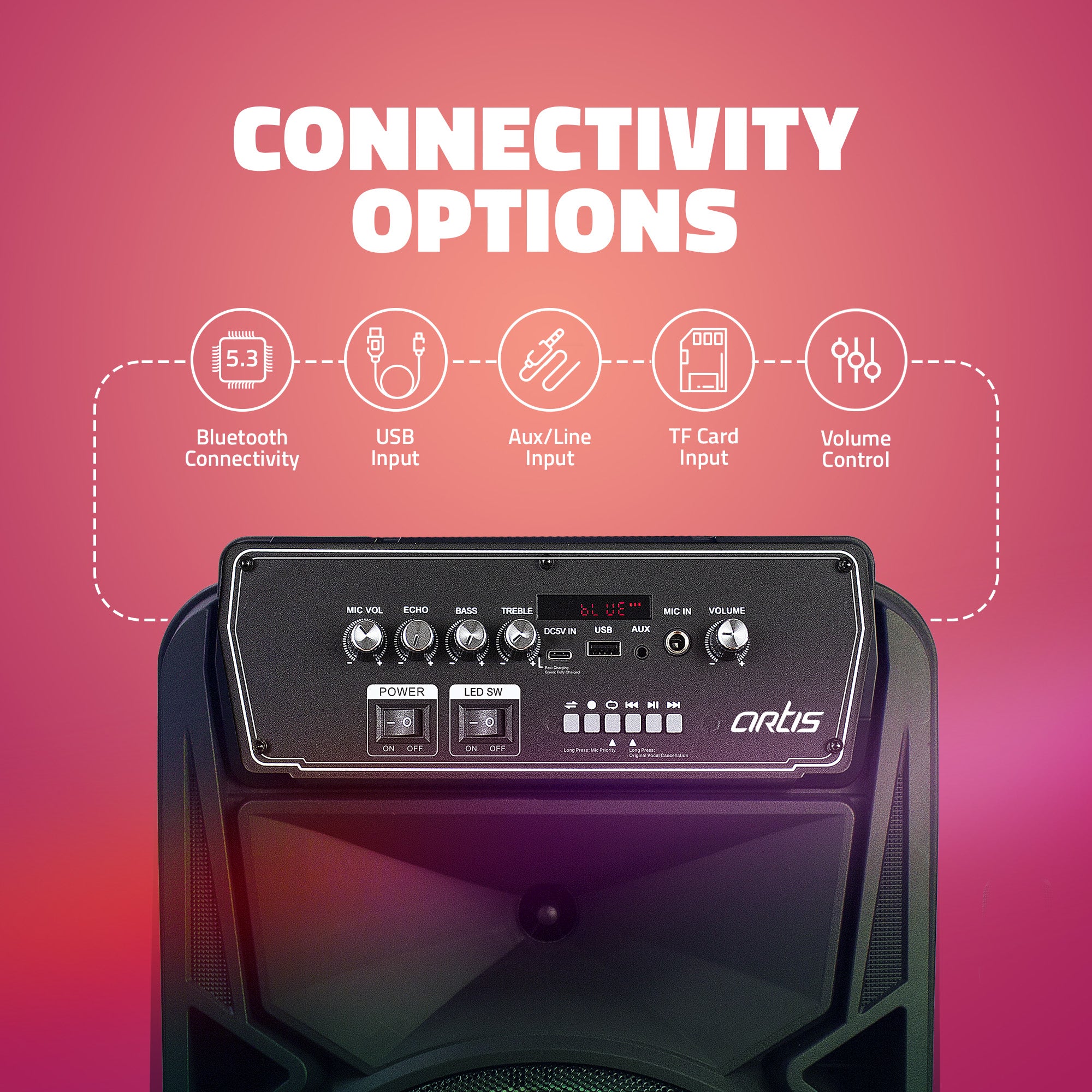 Rockstar 1112 Wireless Bluetooth Trolly Speaker