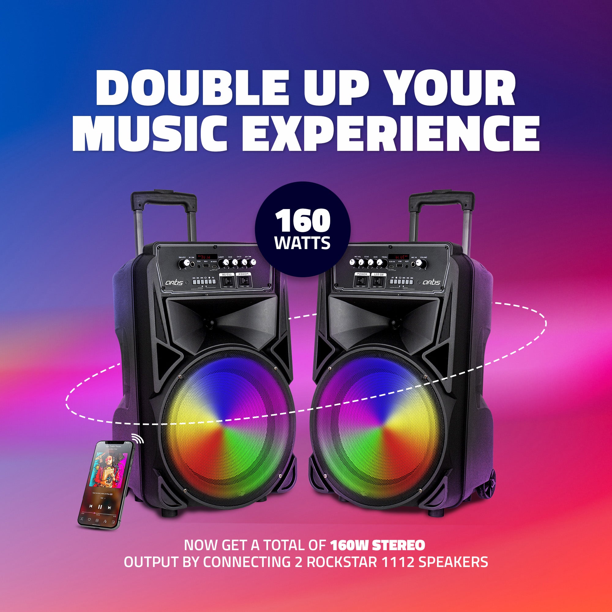 Rockstar 1112 Wireless Bluetooth Trolly Speaker