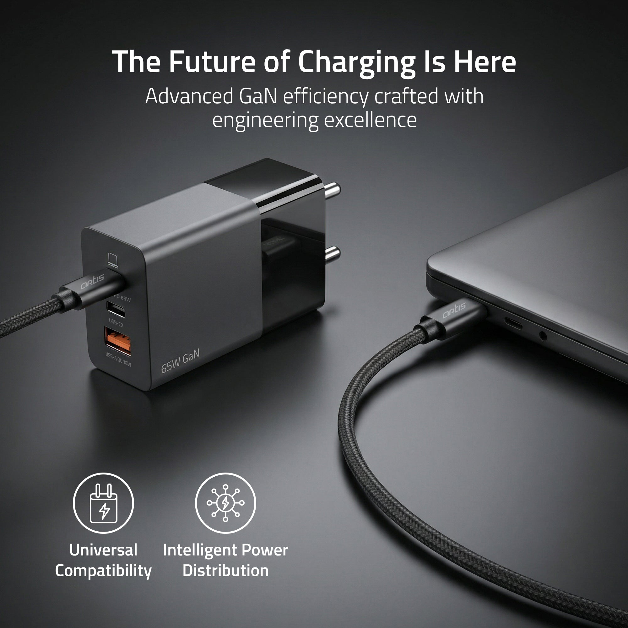 65 Watt GaN Laptop Adapter