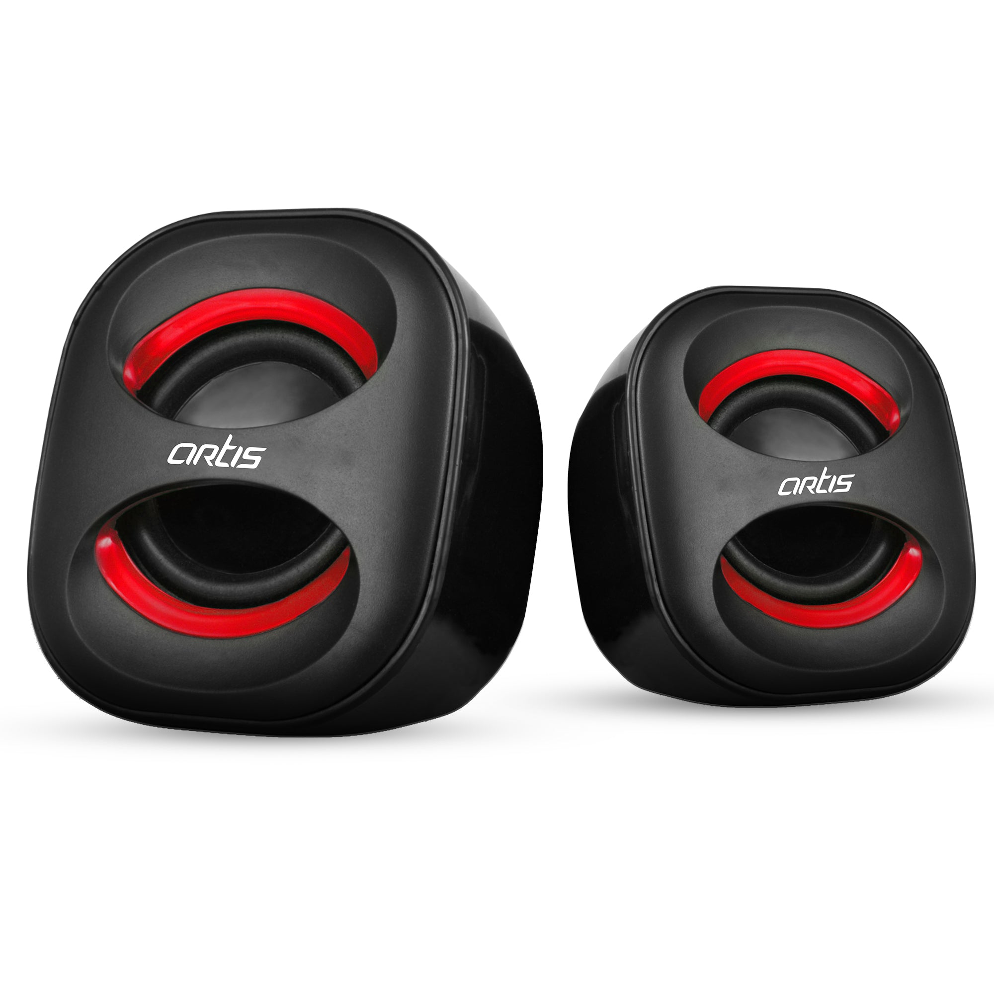 MINI USB Multimedia Speaker (Black-Red)