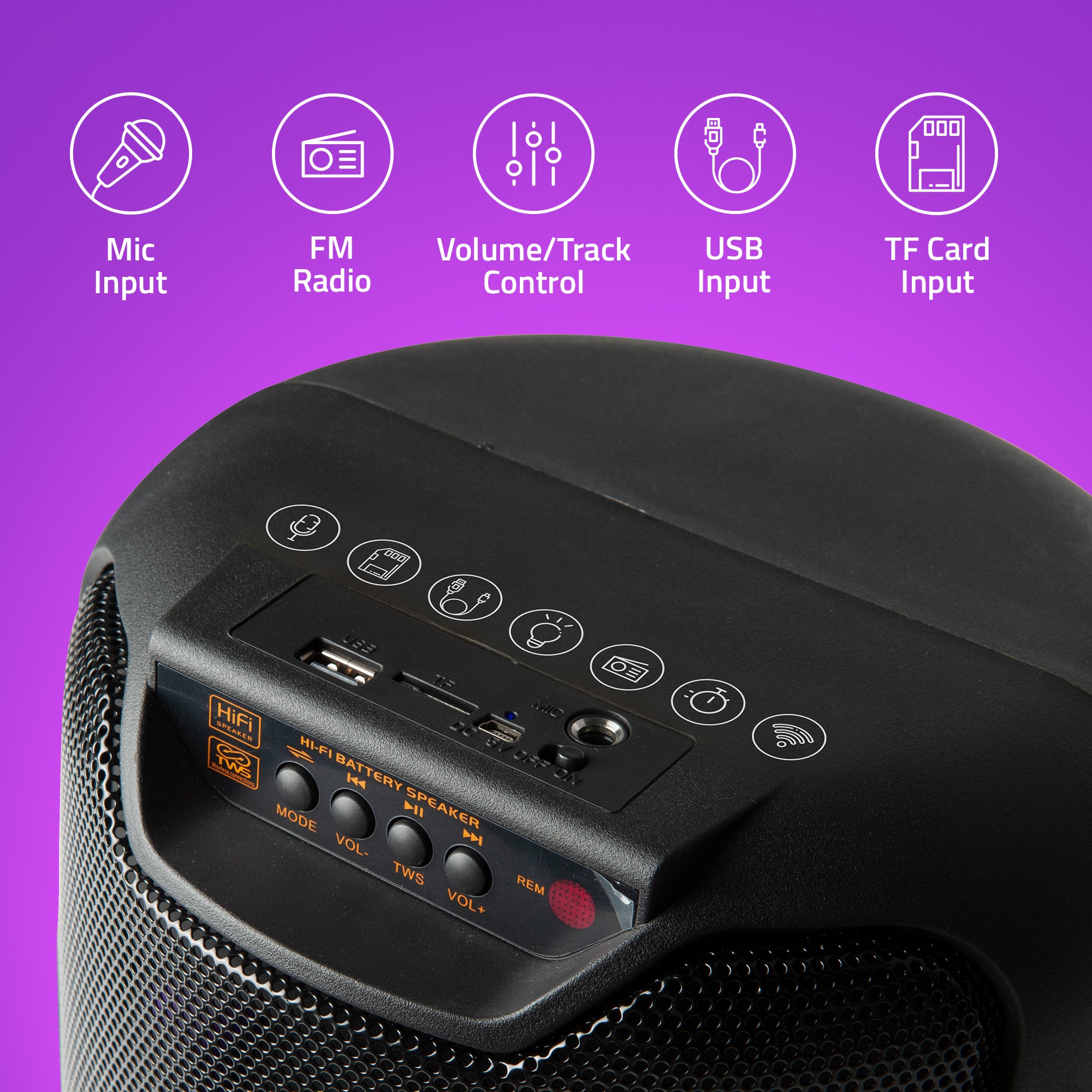 BT303 20W Portable 5.0 Bluetooth Party Speaker