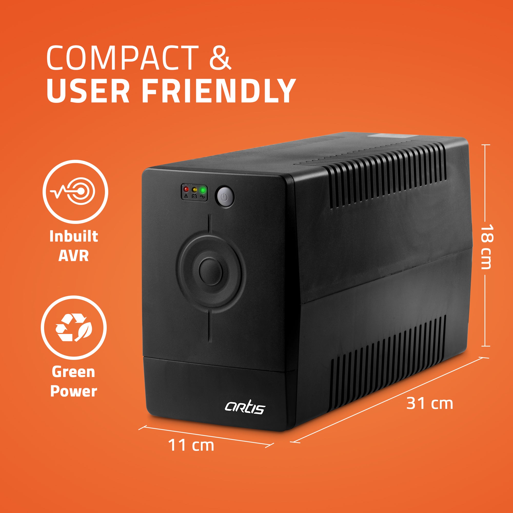 Artis 1000VA Line Interactive UPS