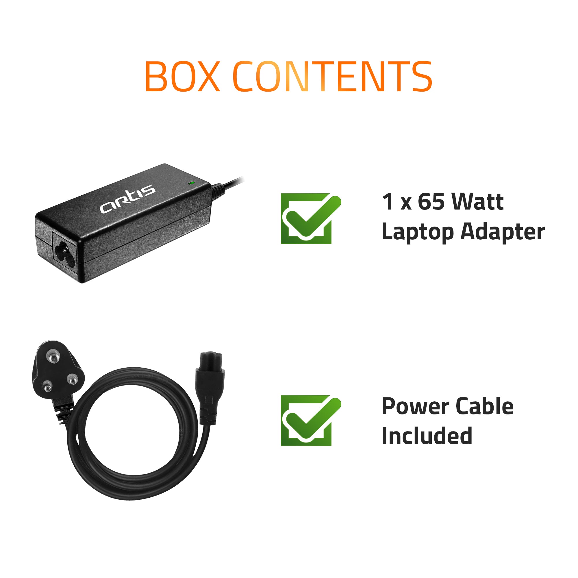 AR0501(N) 65 Watt Laptop Charger Adapter