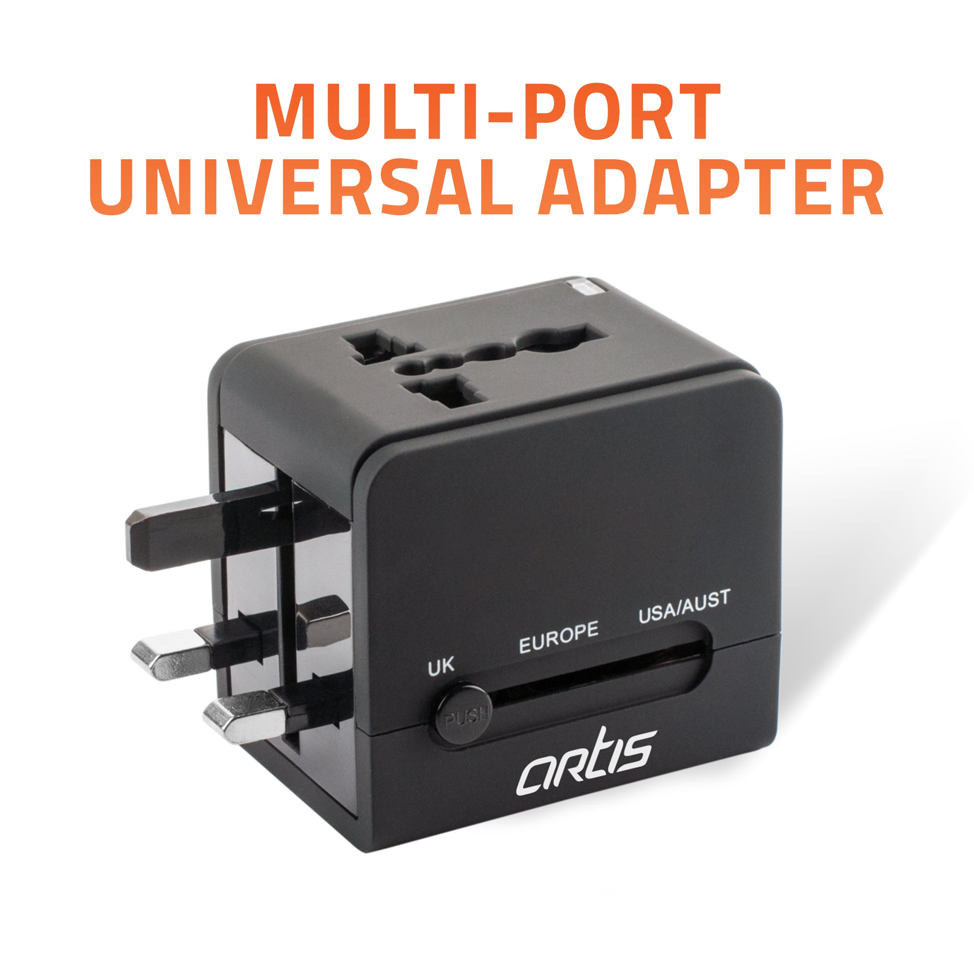 UV200 USB Universal Travel Adapter (Black)