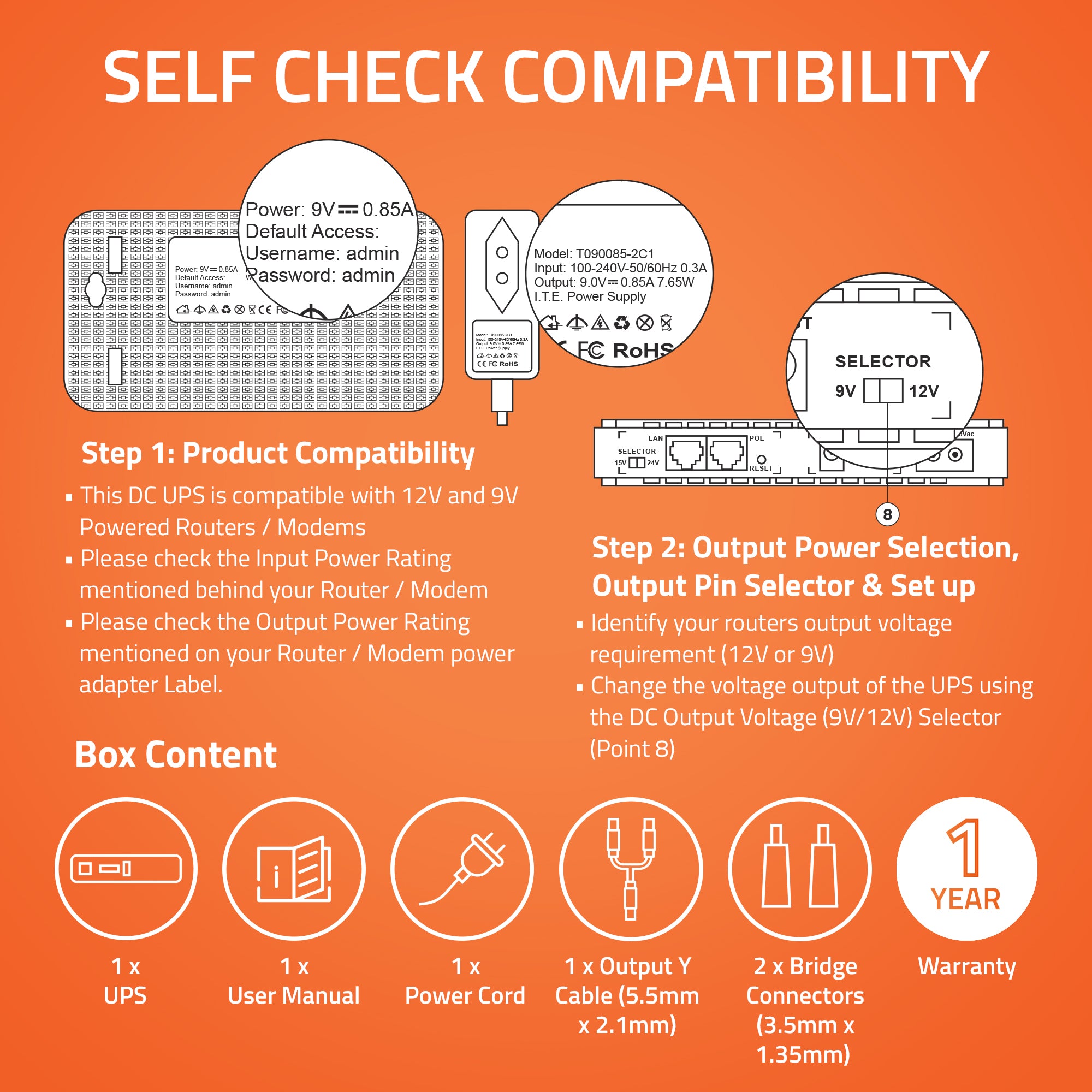 AR-MINIDC-3 Mini UPS with BIS Certified