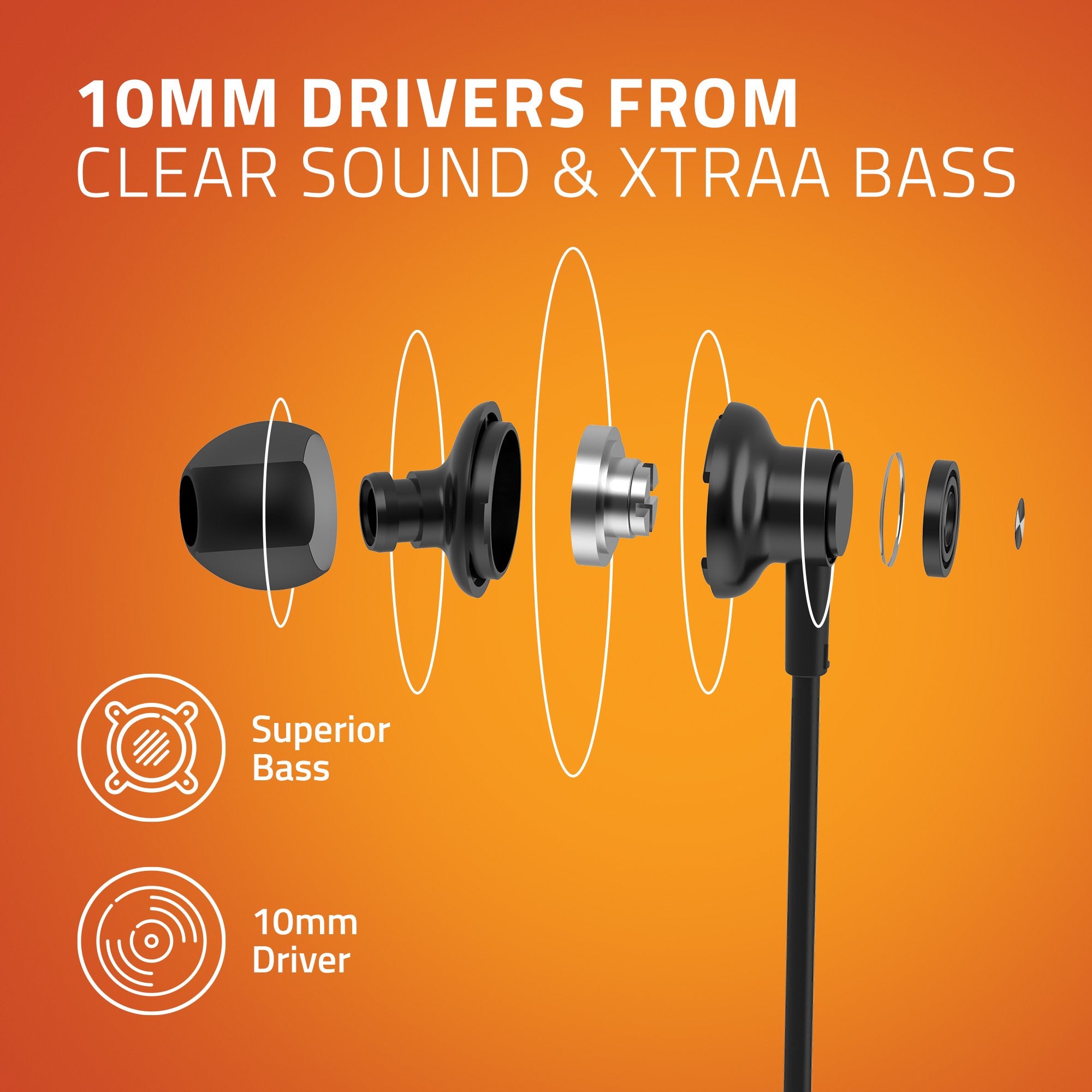 Artis E600M Earphones With Mic - Clear Sound & Xtra Bass