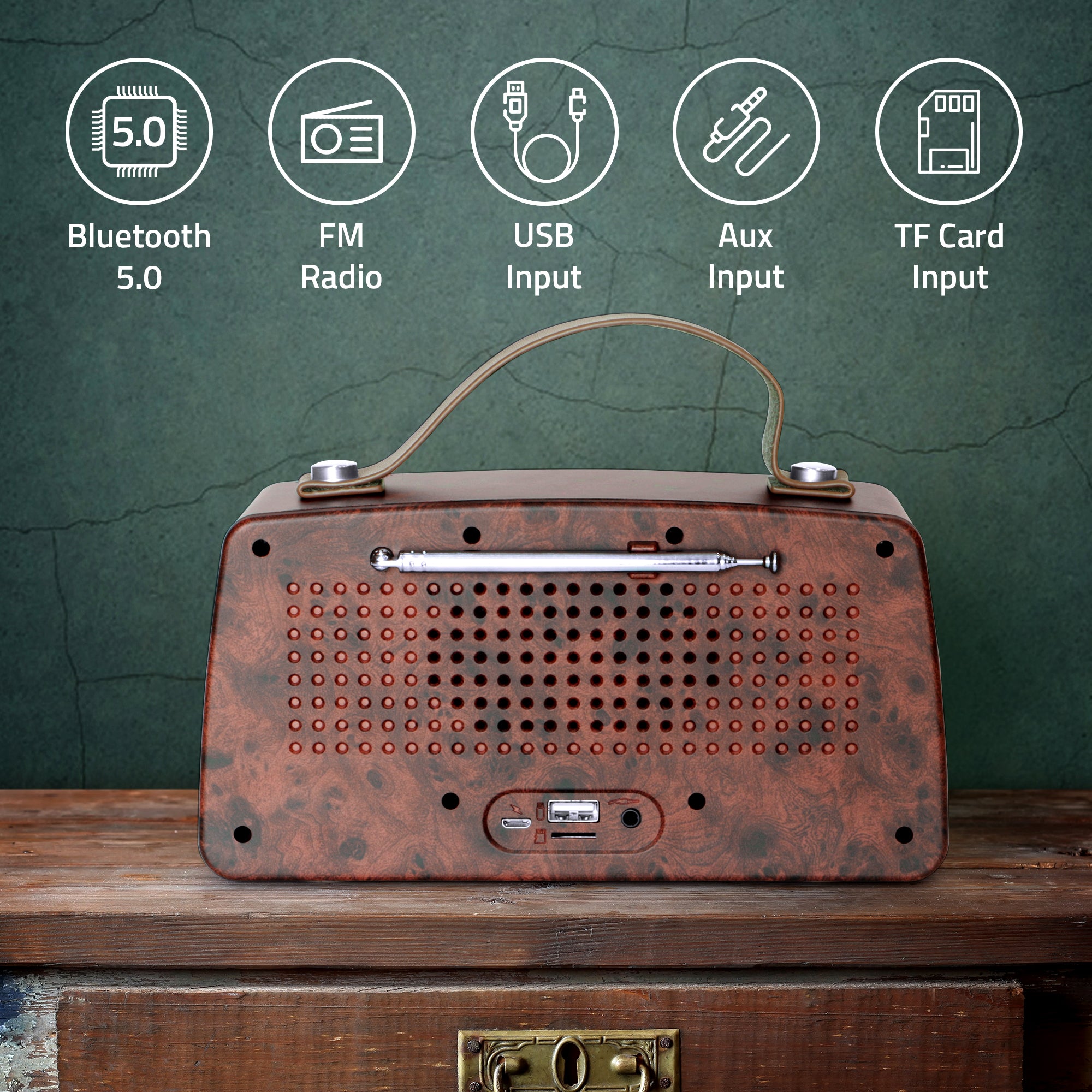 BT45 Retro Portable Wireless Bluetooth Speaker