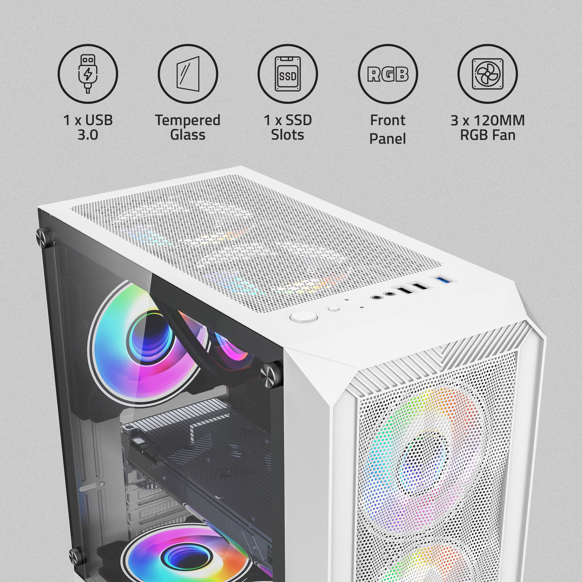 G8322W Computer Gaming Cabinet
