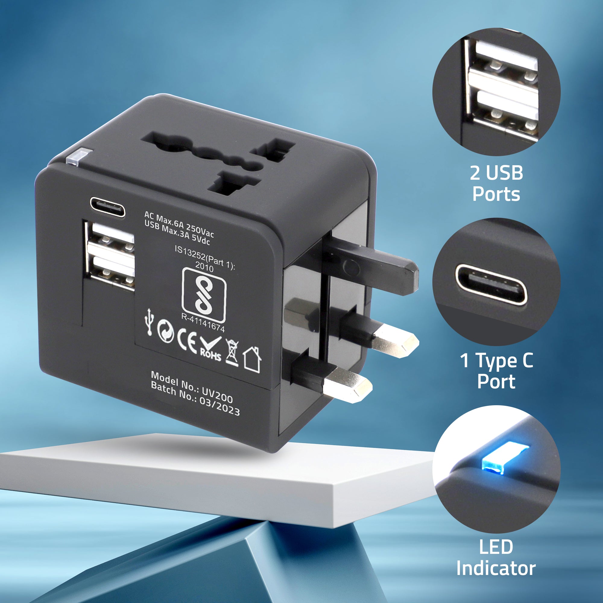 UV200 Universal Travel Adapter