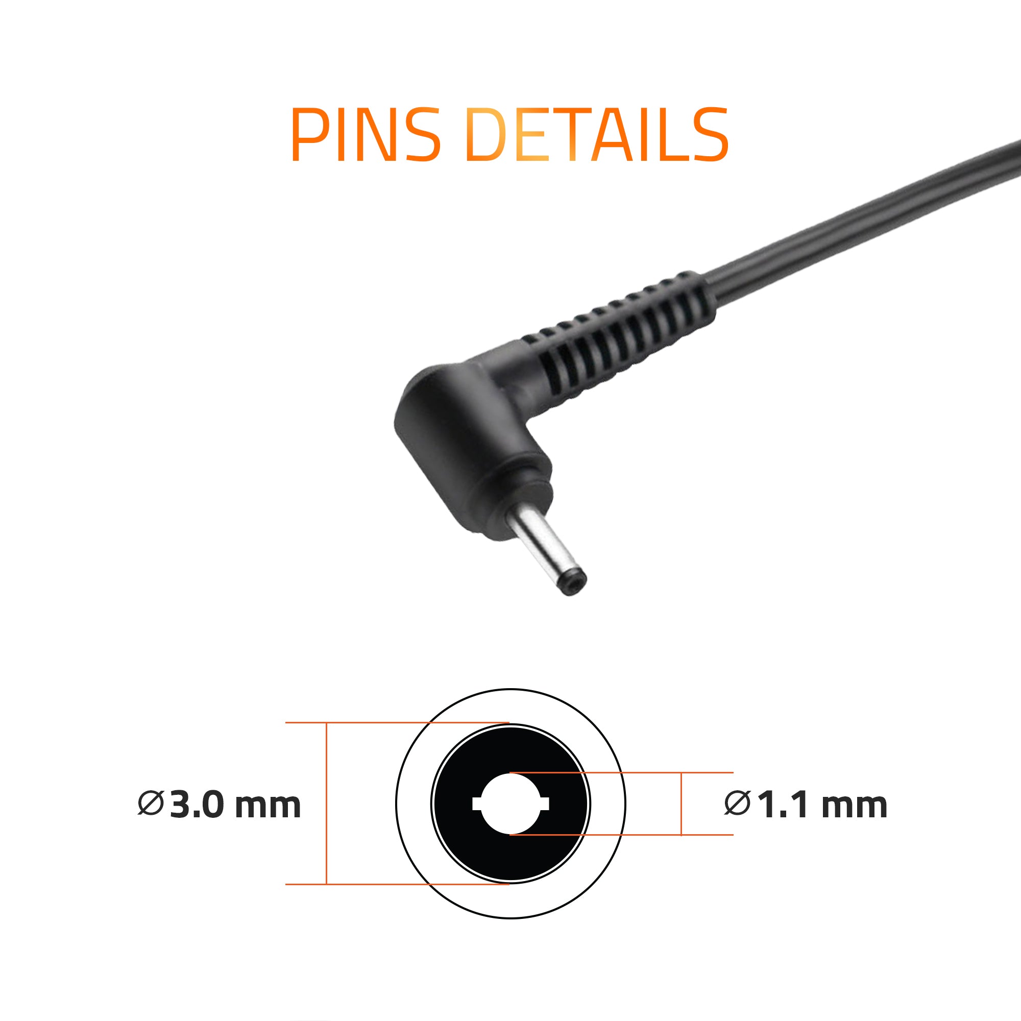 AR0503(N) 65 Watt Laptop Charger Adapter Compatible with Acer Laptops (19V/3.42A ,Pin : 3.0mm x 1.1 mm))