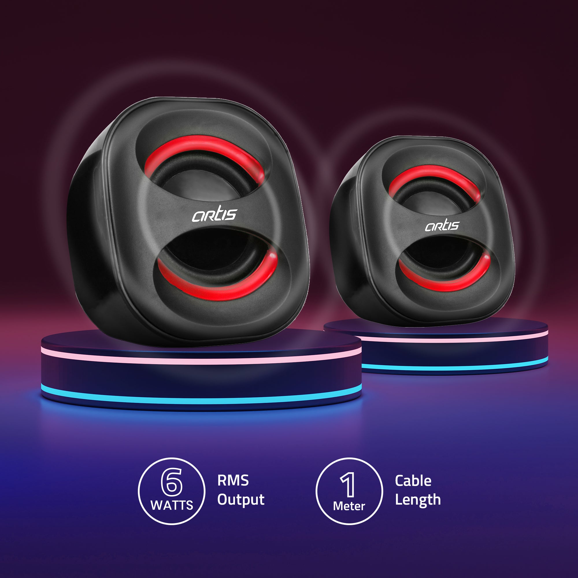 Altavoces estereo jack 3.5 6w USB