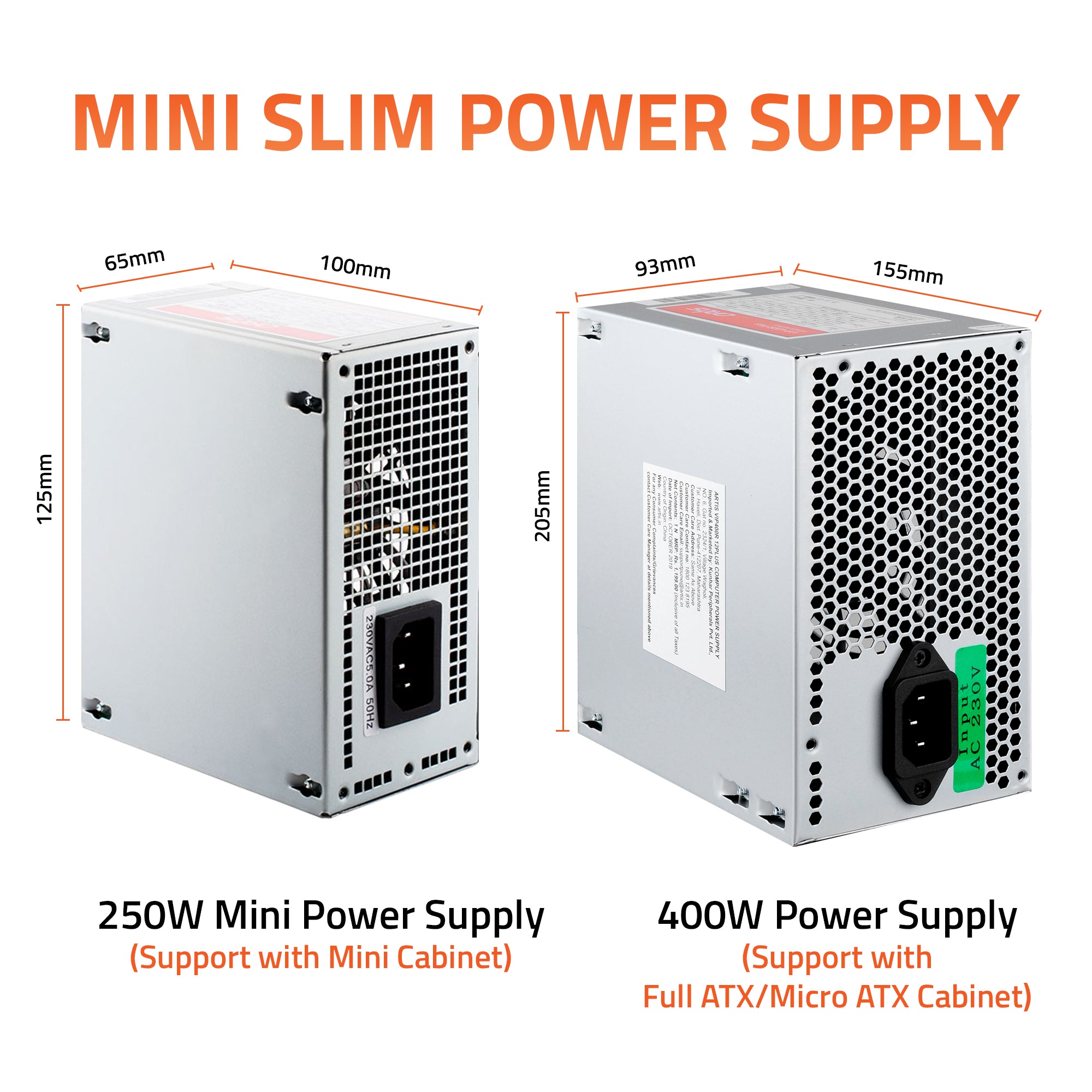 VIP 250 mini Computer Power Supply with BIS Certified