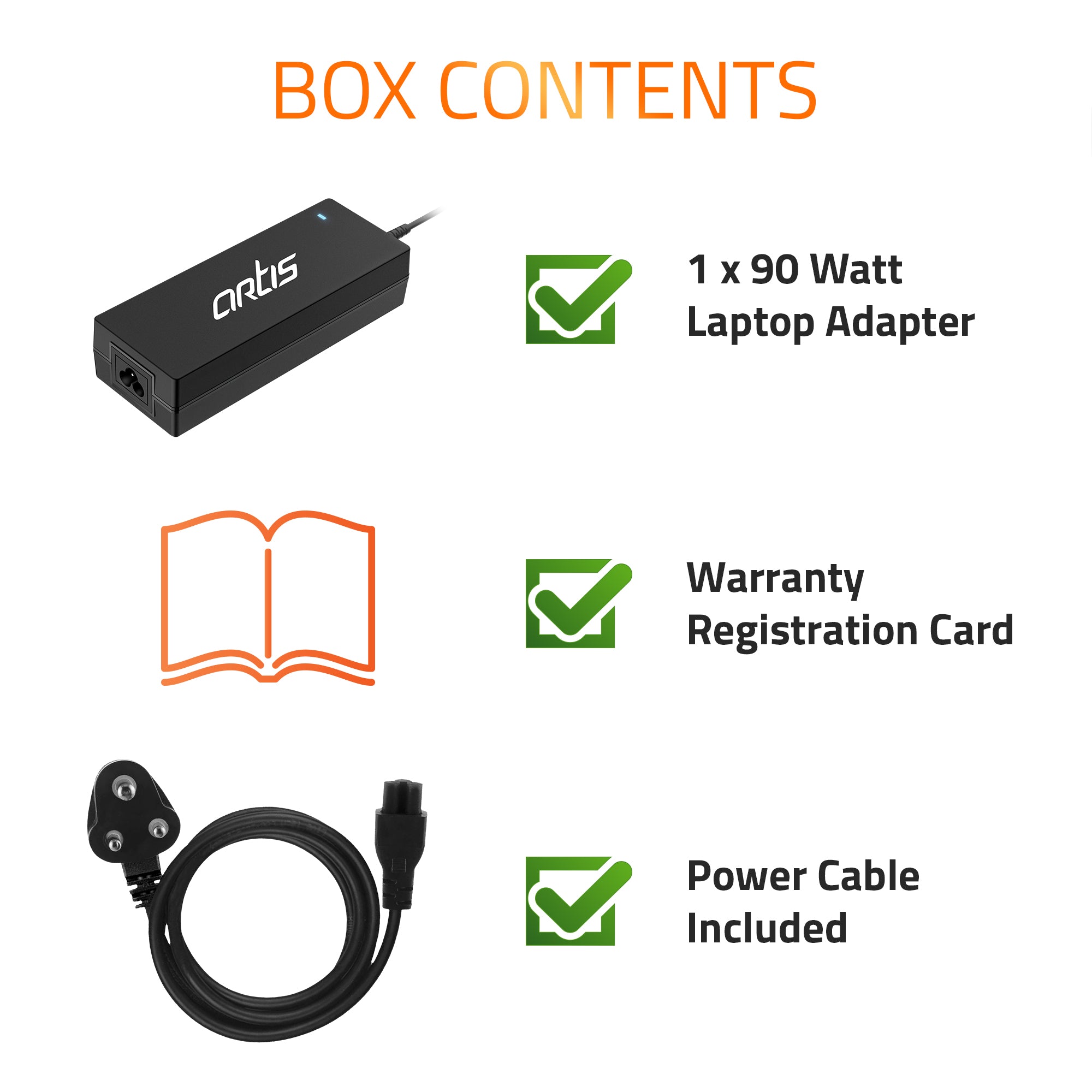 AR0903 90 Watt Laptop Charger/Adapter with Power Cord Compatible with HP Laptops (19 V/4.74 A, Pin: 7.4 x 5.0 mm)