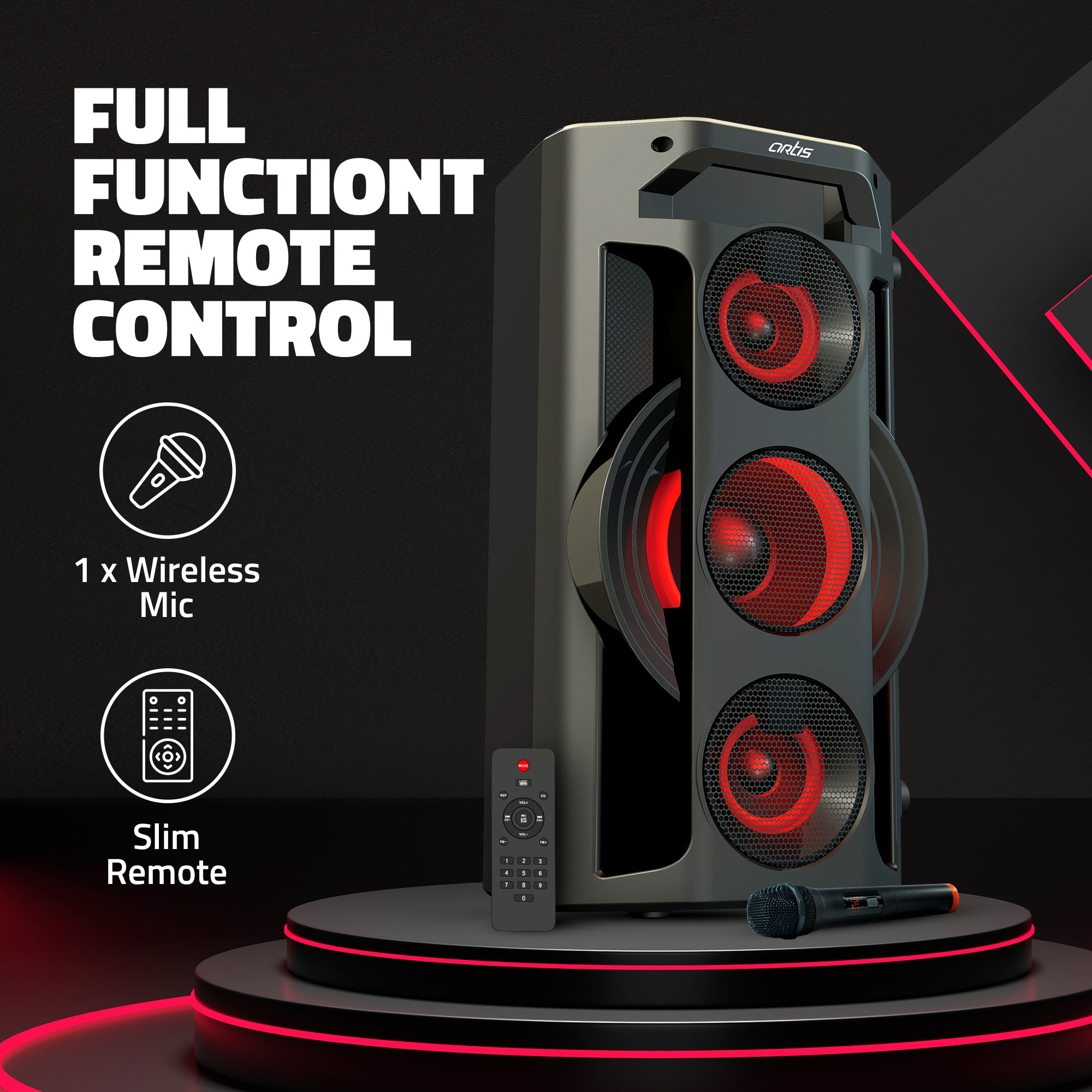 Remote Control Artis Bt912 Artis Bluetooth Party Speaker Best Buy