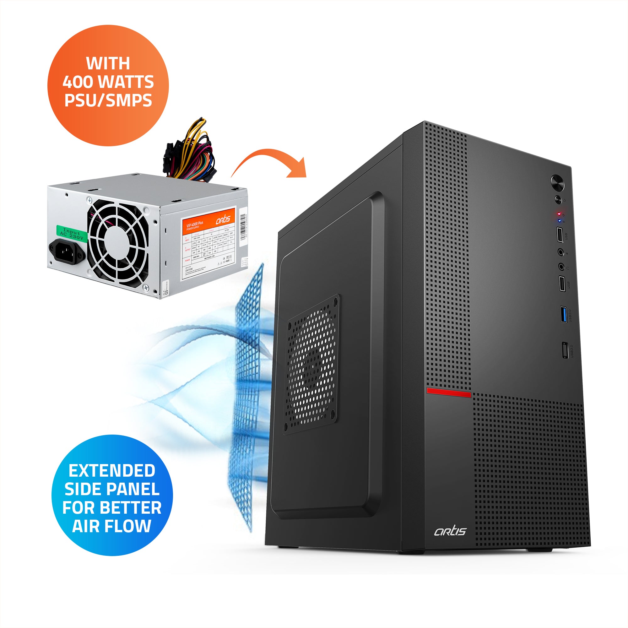 Computer Screen Noble Computer Noble 3.0 Micro ATX Computer Cabinet
