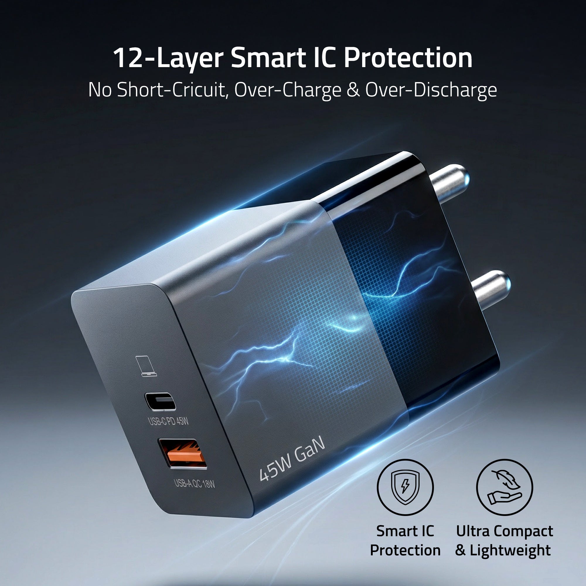 45 Watt GaN Laptop Adapter