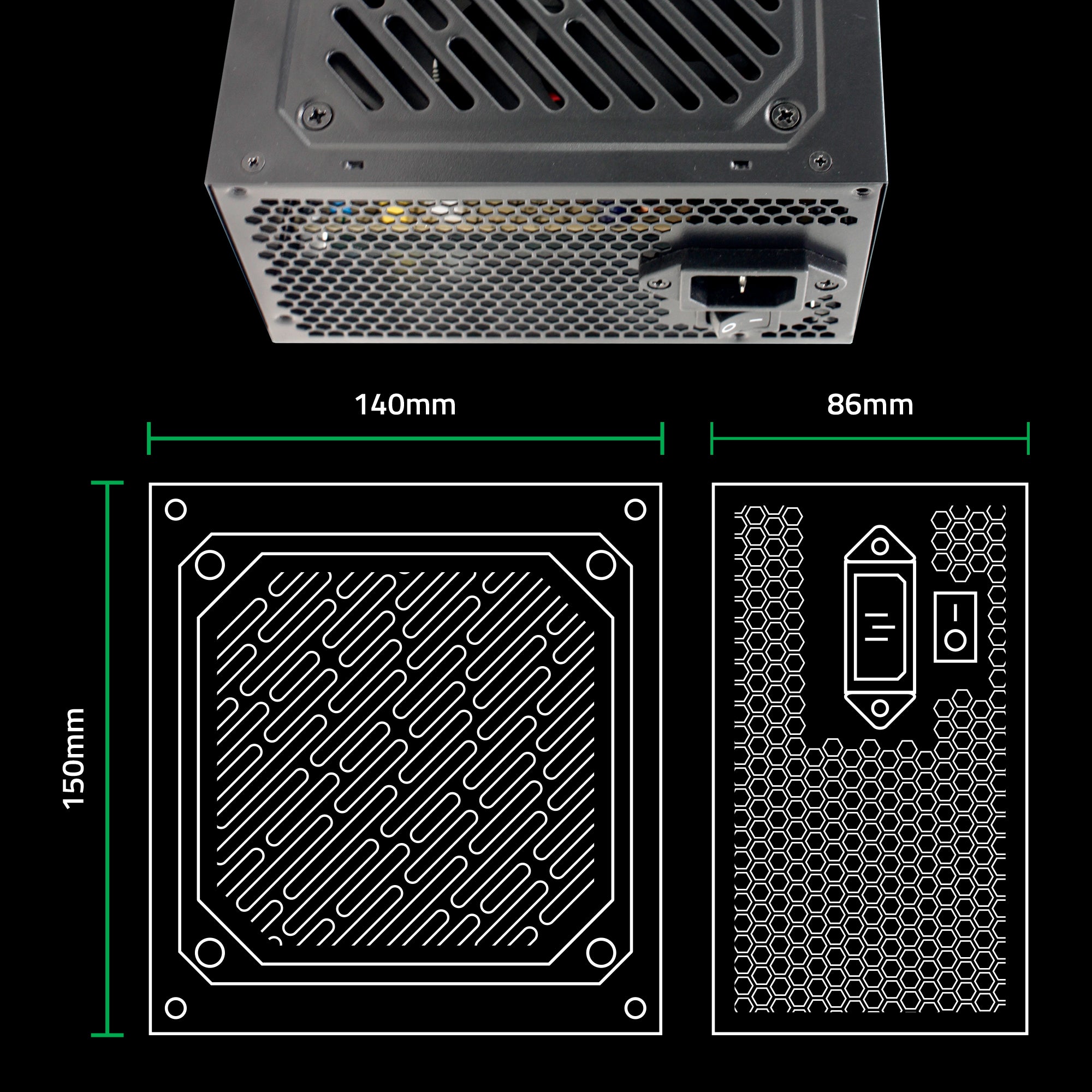 EZ8898B-550 80 Plus Bronze PSU