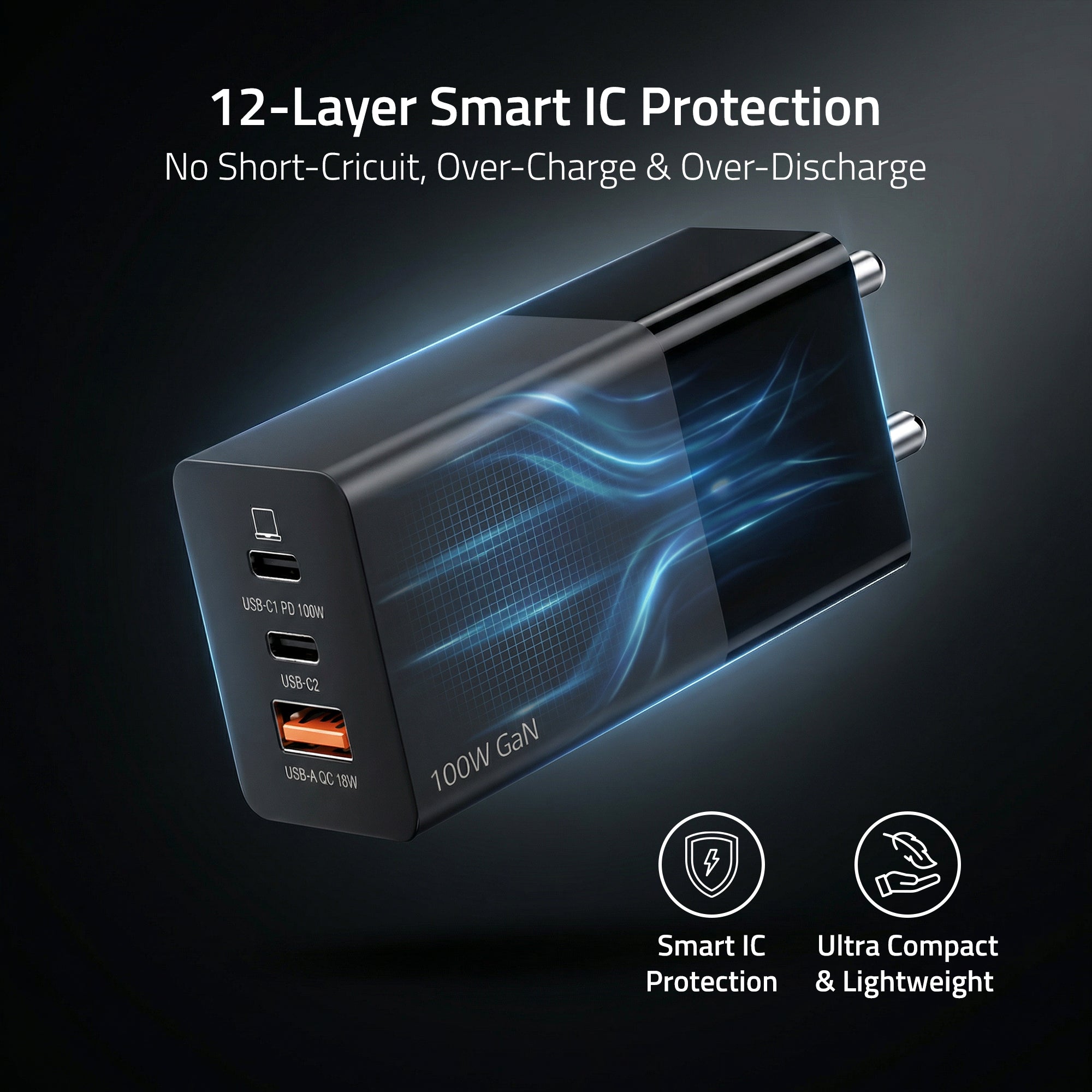 AR-100W -GaN Laptop Adapter