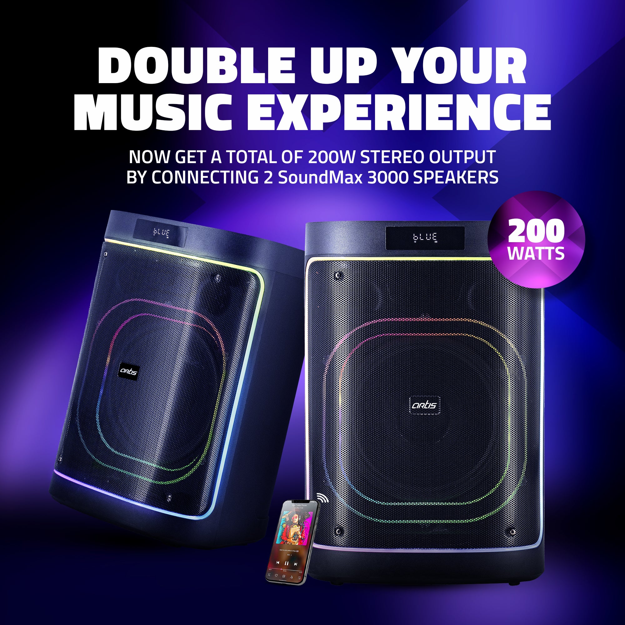 SoundMax 3000 100 W Bluetooth Party Speaker