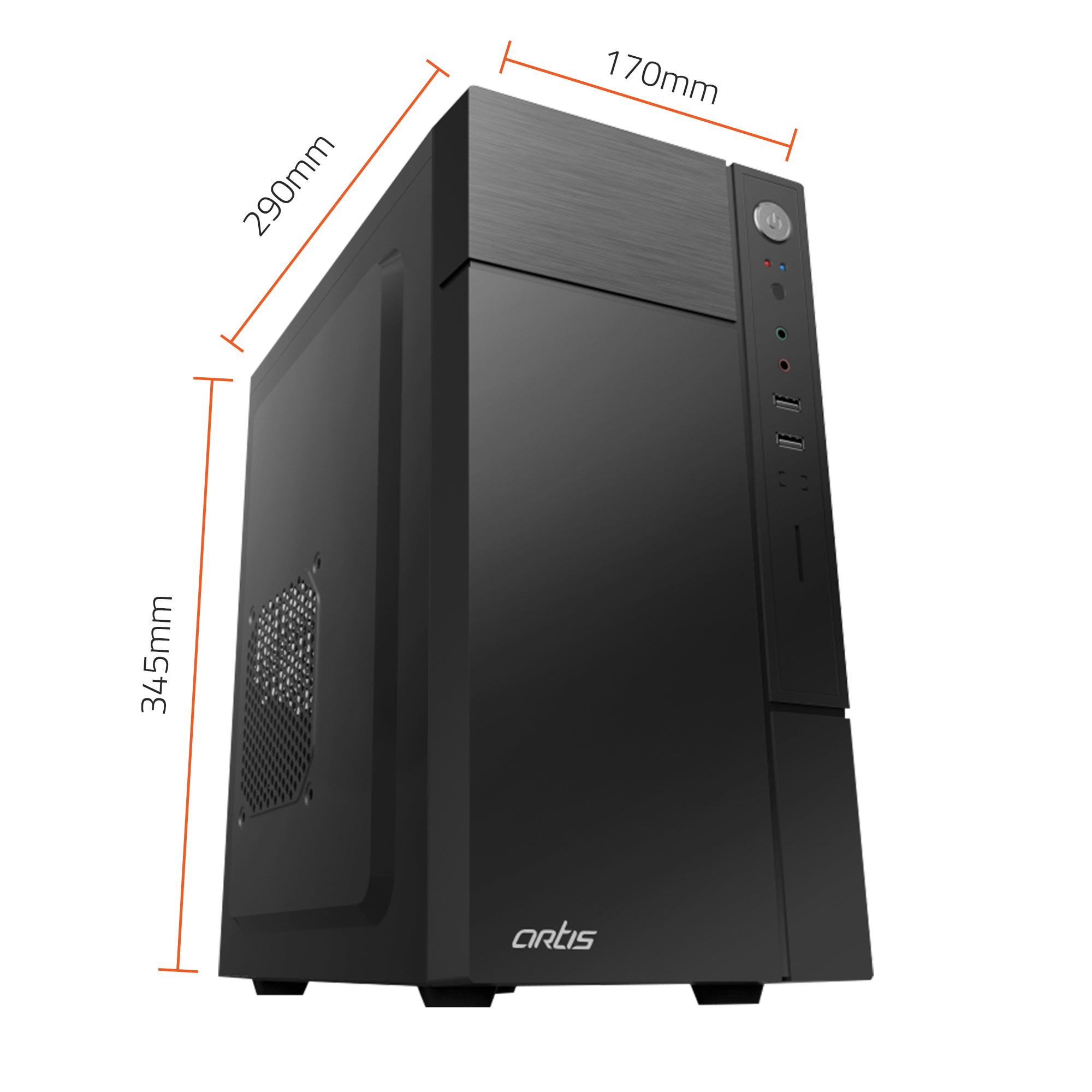 2220 3.0 C Computer Cabinet Support Micro ATX Motherboard, 1 x 80mm Fan with 400W power Supply