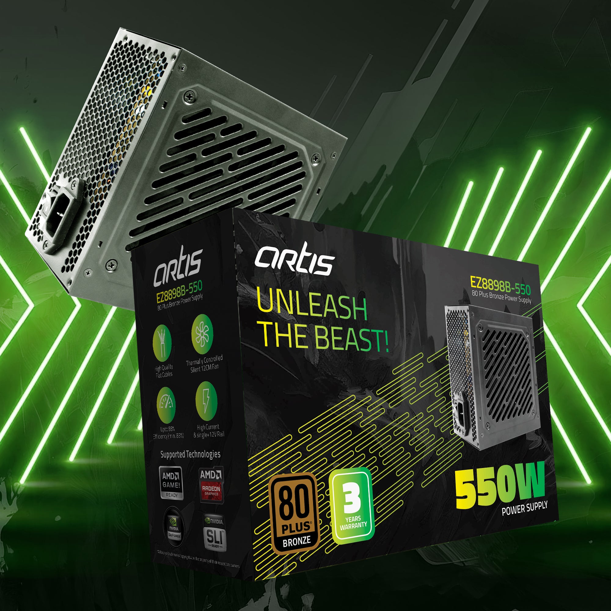 EZ8898B-550 80 Plus Bronze PSU