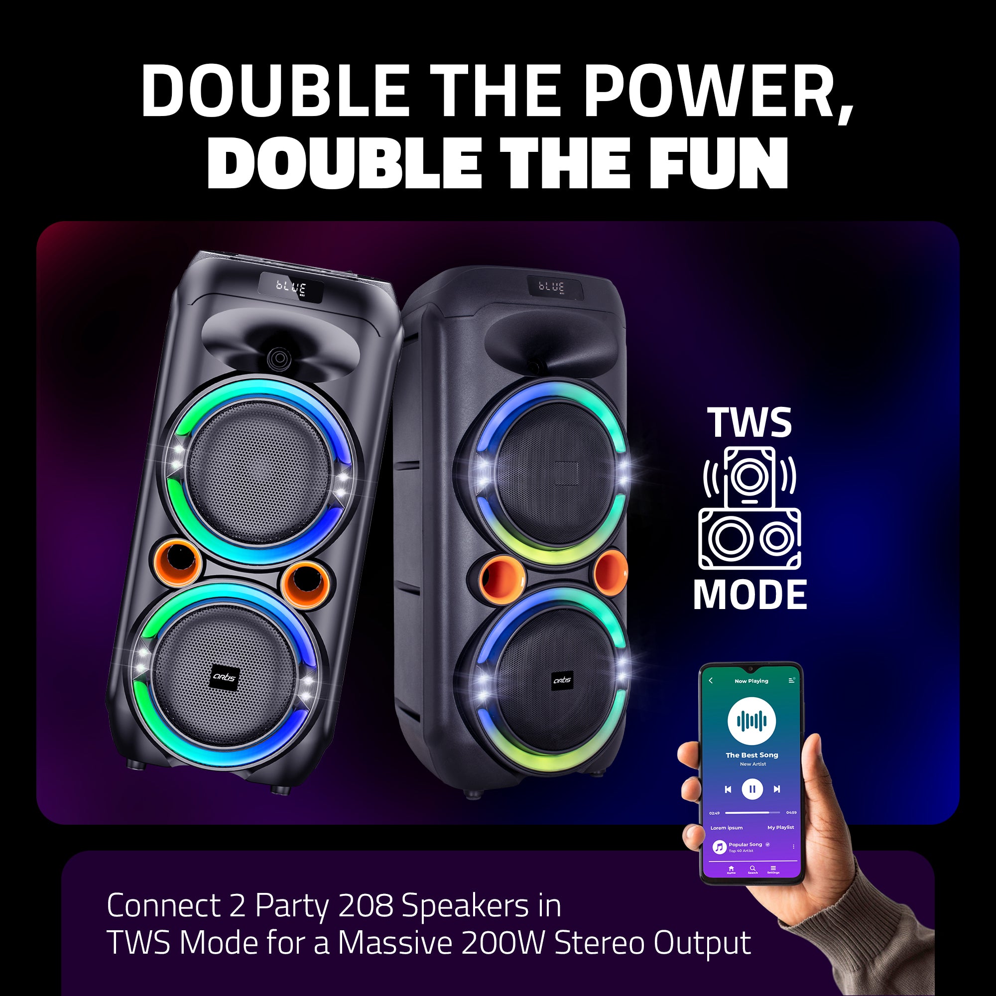 Party 208  Wireless Bluetooth Party Speaker