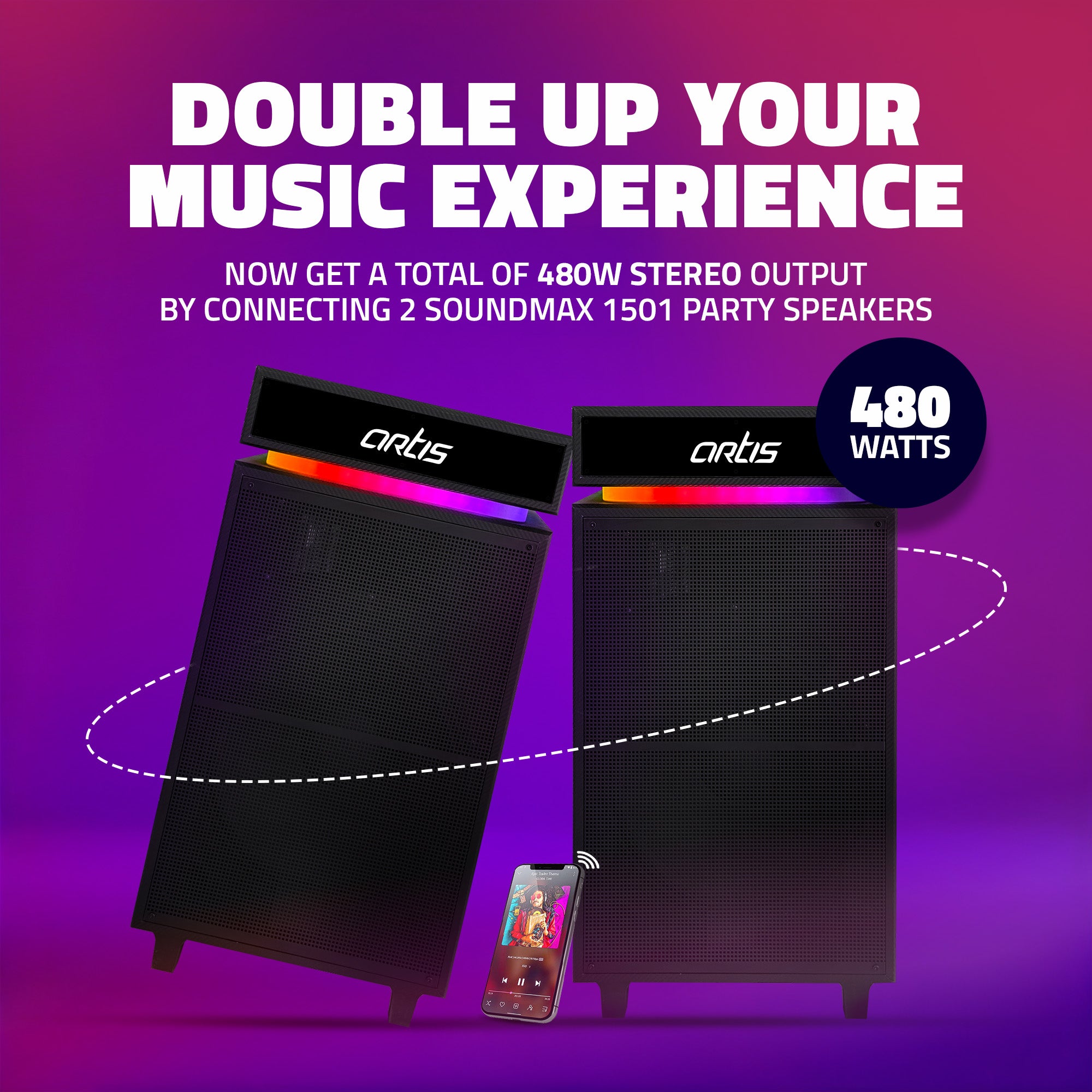 SoundMax 1501 Wireless Bluetooth Party Speaker