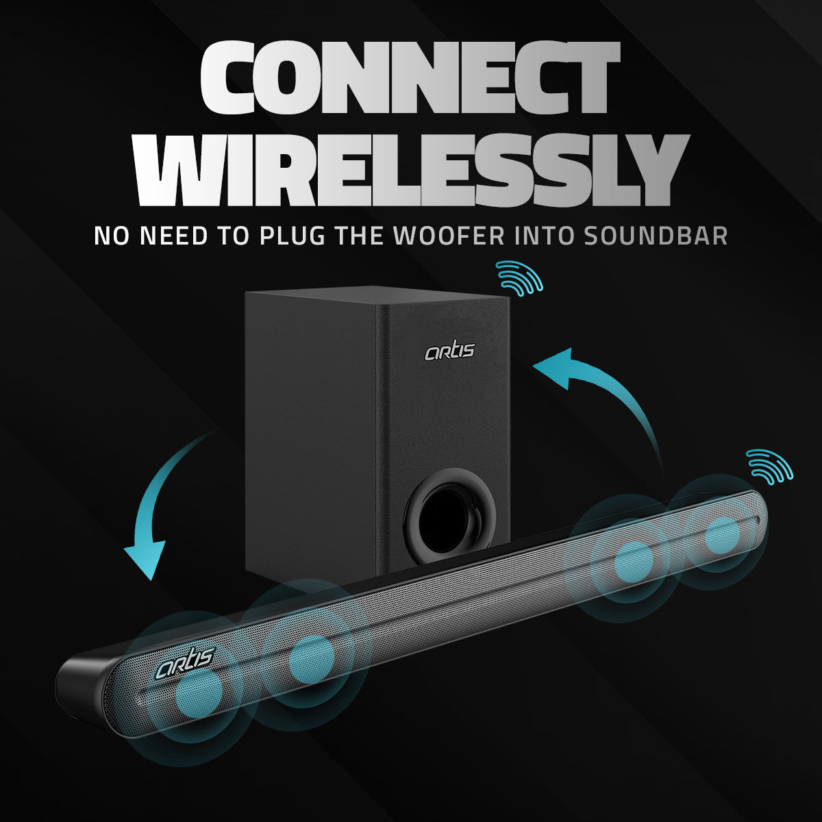 BT-X9 2.1 CH Bluetooth sound Bar with Wireless Subwoofer