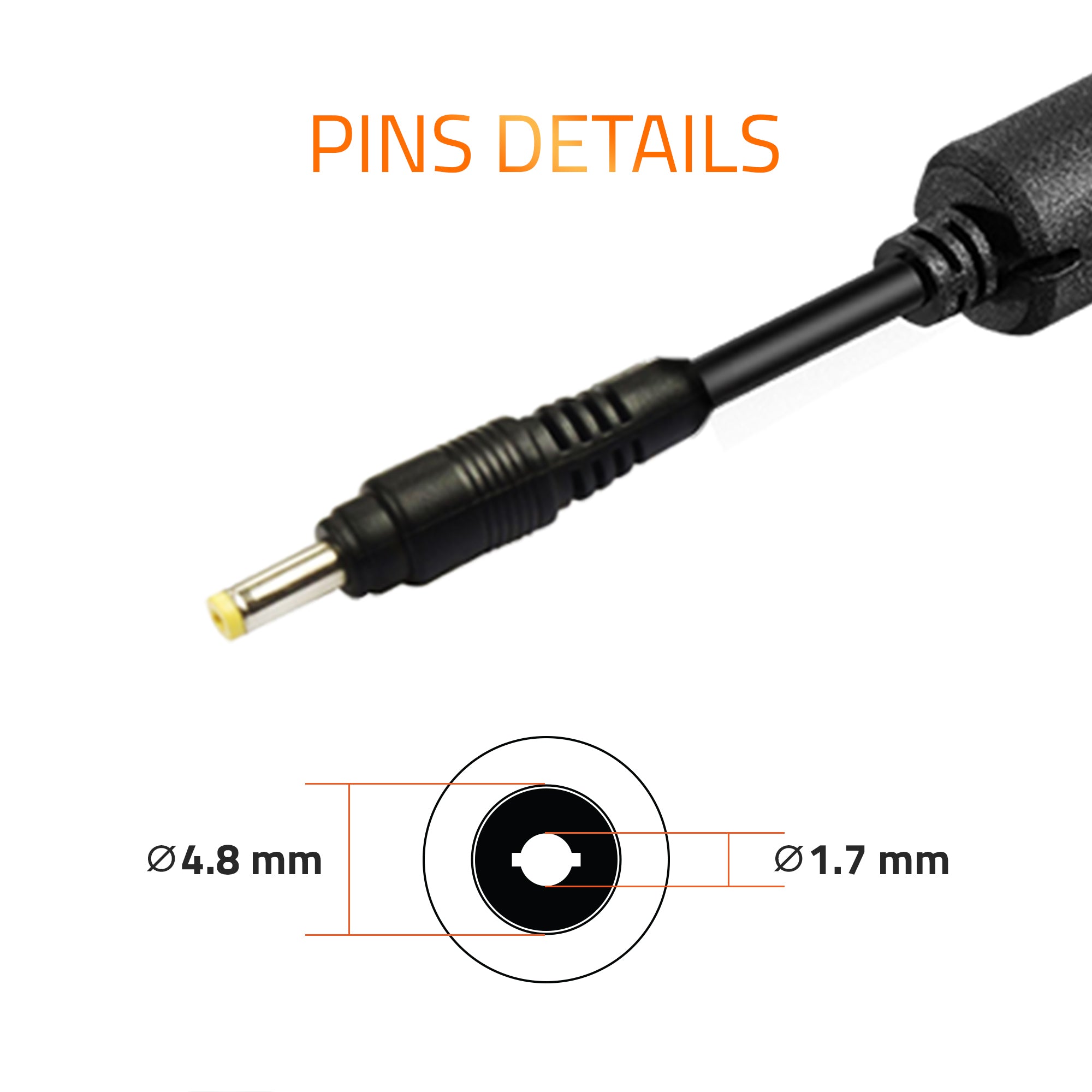 AR0502 (Yellow) 65W Compatible Laptop Adapter