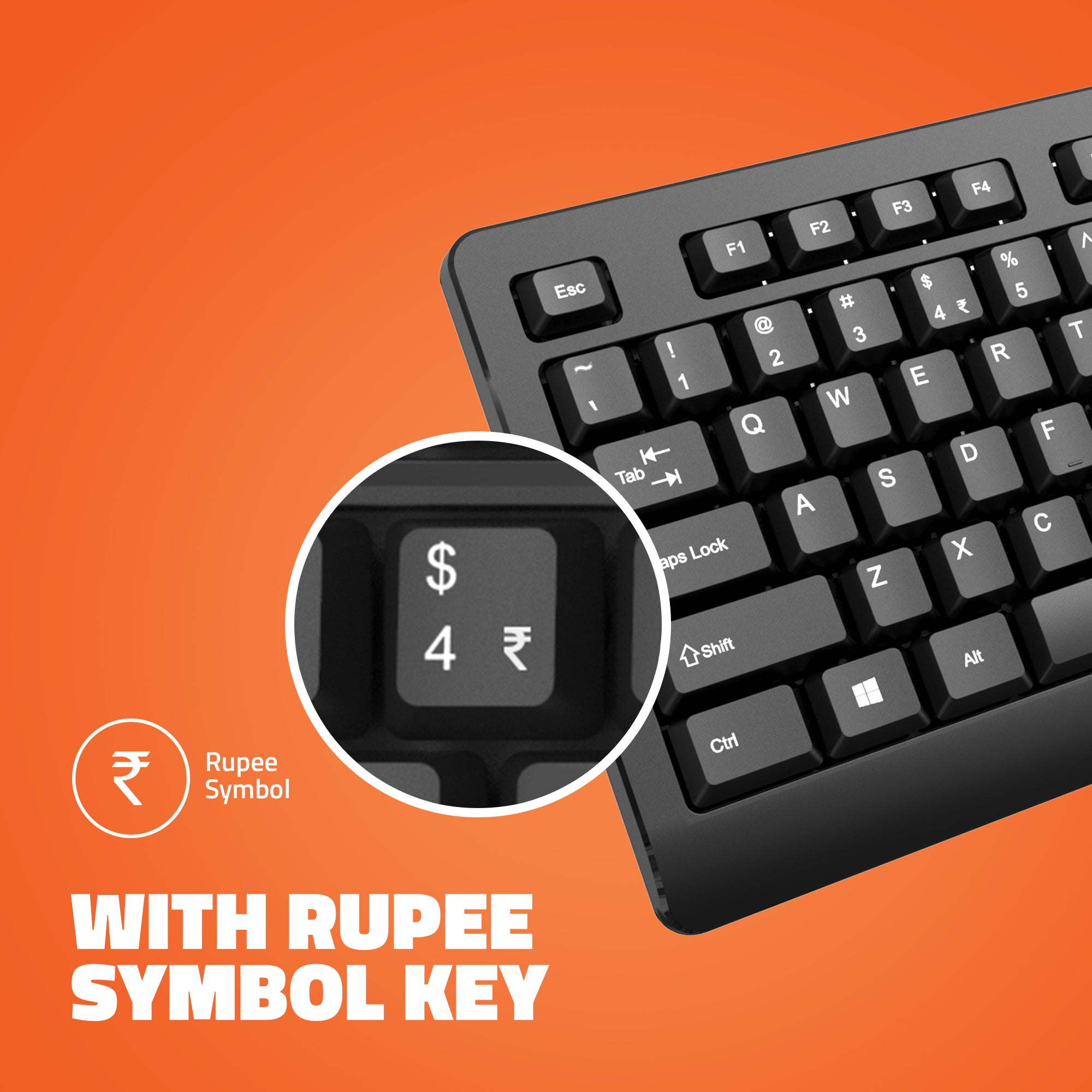 WorkPro 20 USB Keyboard & Mouse Combo( Black)