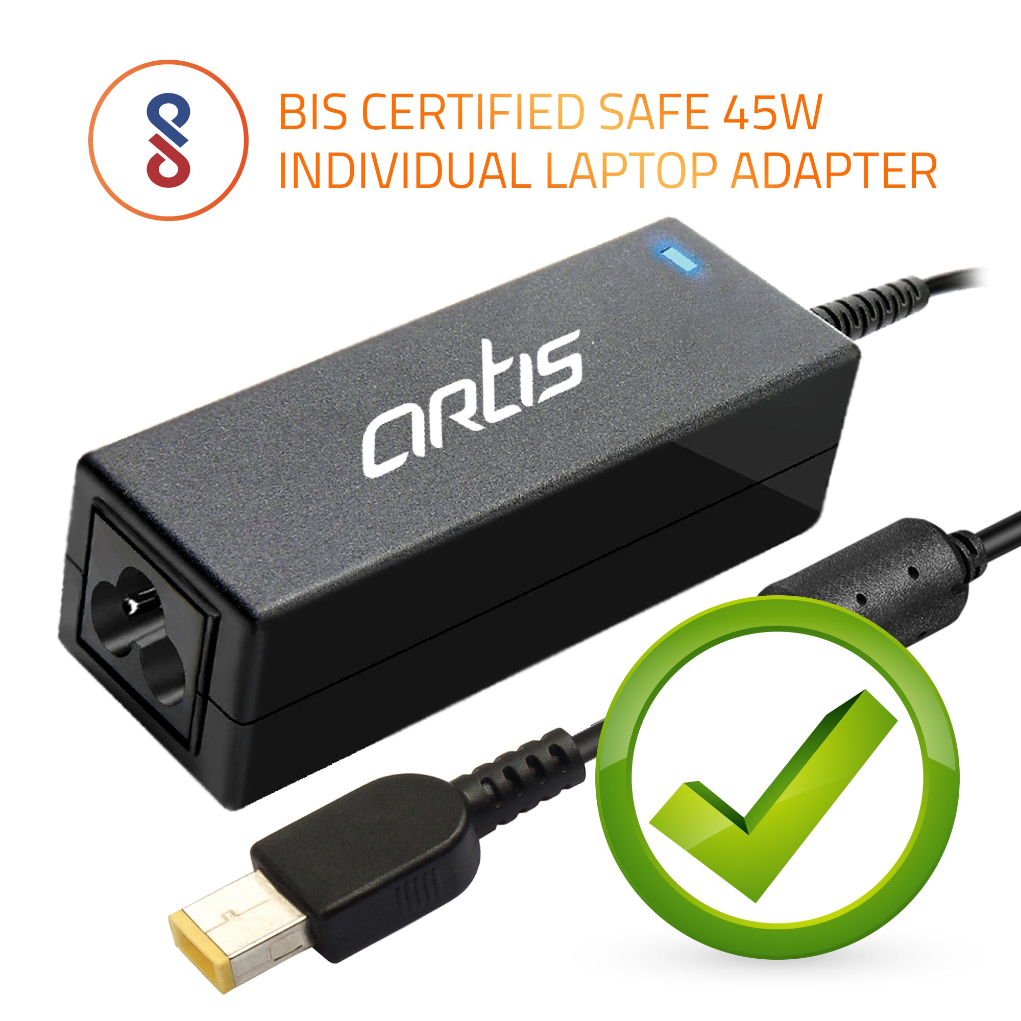 A0401 45Watt Laptop Adapter Compatible with Lenovo Laptops (20V/2.25A ,USB Pin)