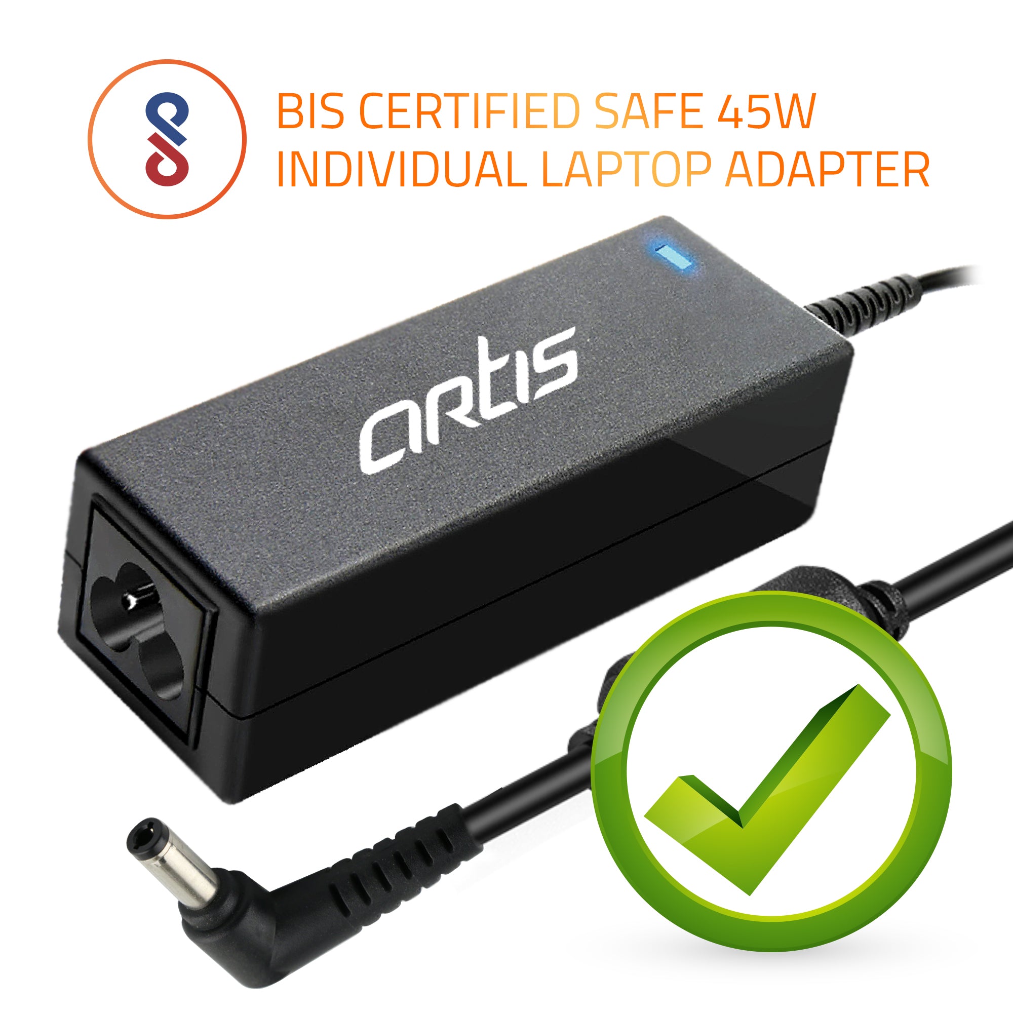 A0406 45Watt Laptop Adapter Compatible with Asus Laptops (19V/2.37A ,Pin : 4.0 x 1.35mm)