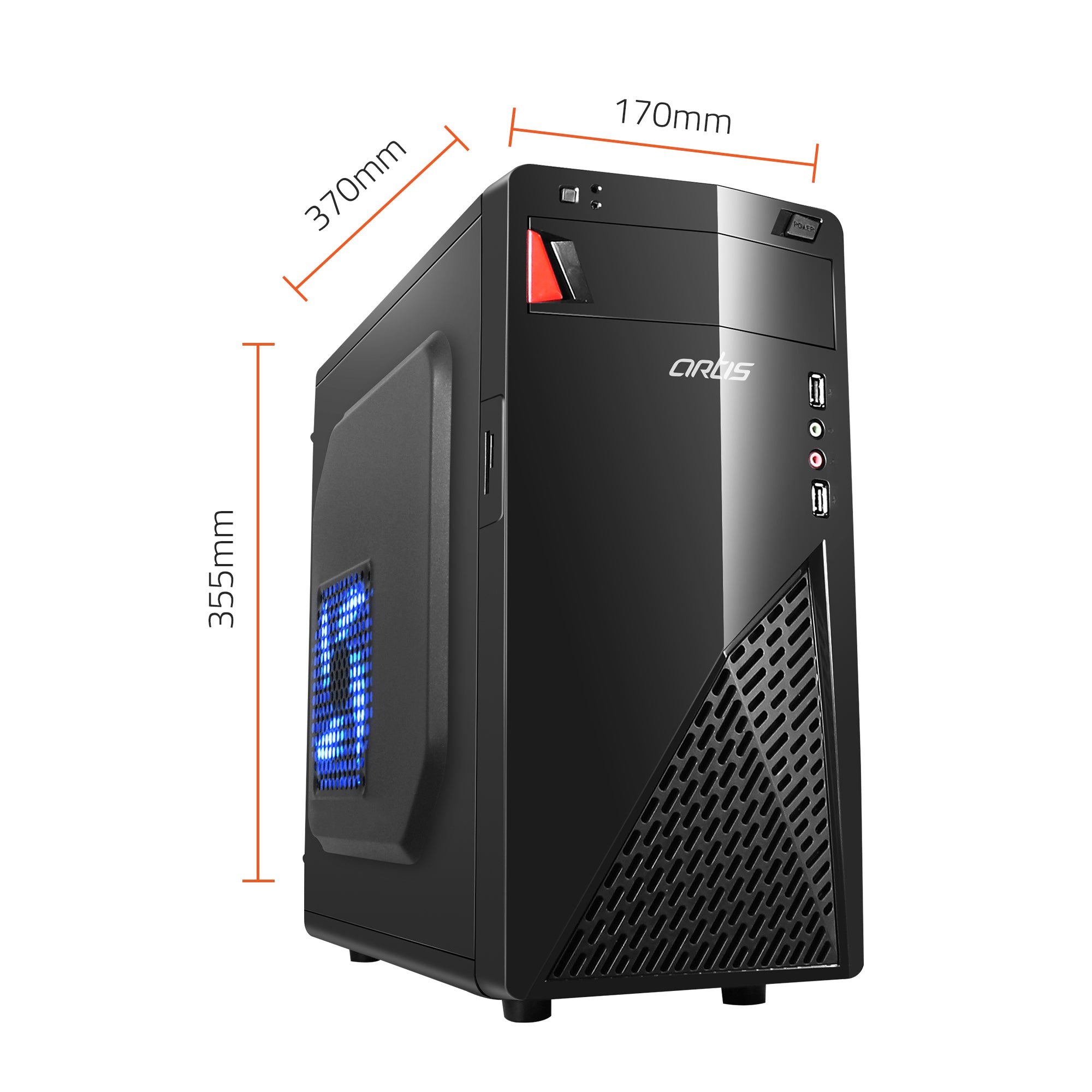 ICE 3.0 Computer Cabinet Support Micro ATX Motherboard,1 x 80mm Fan with 400W Power Supply