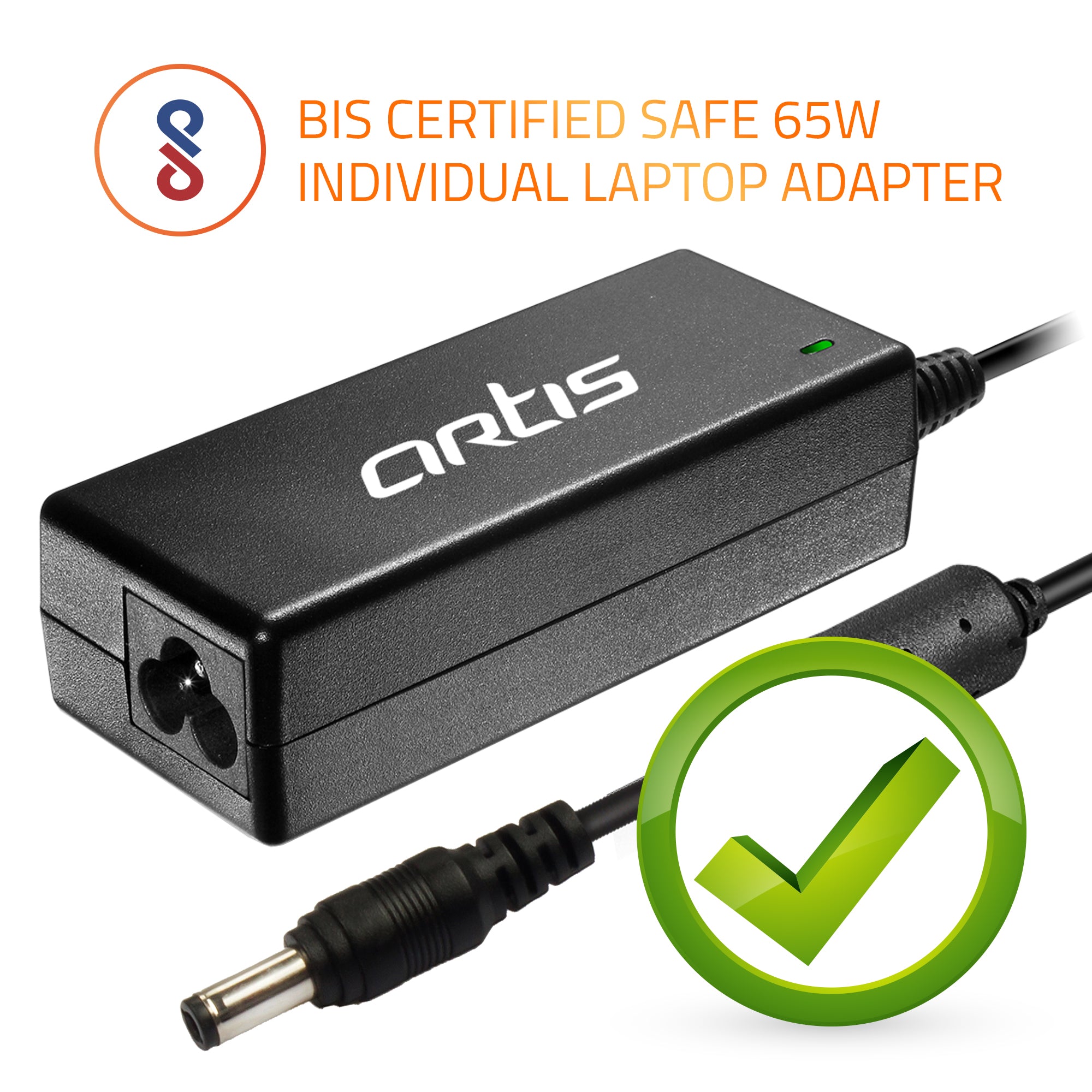 AR0503 65Watt Laptop Adapter Compatible with Acer Laptops (19V/3.42A ,Pin : 5.5 x 2.1 mm)