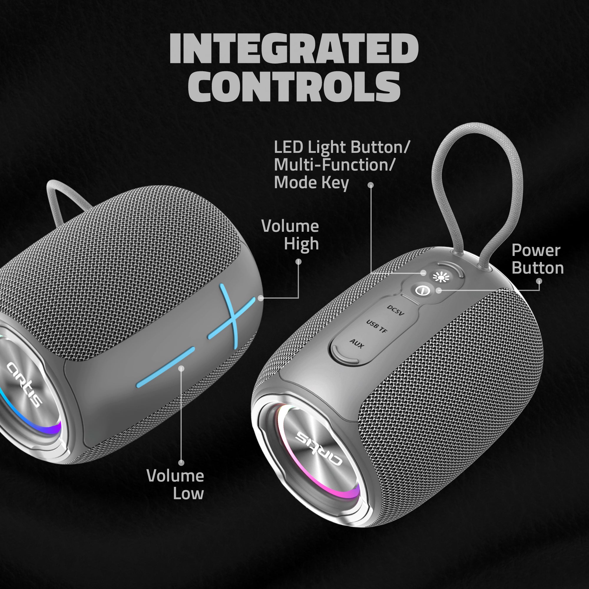 SoundPro 20 15W TWS Portable 5.0 Bluetooth Speaker (Grey)