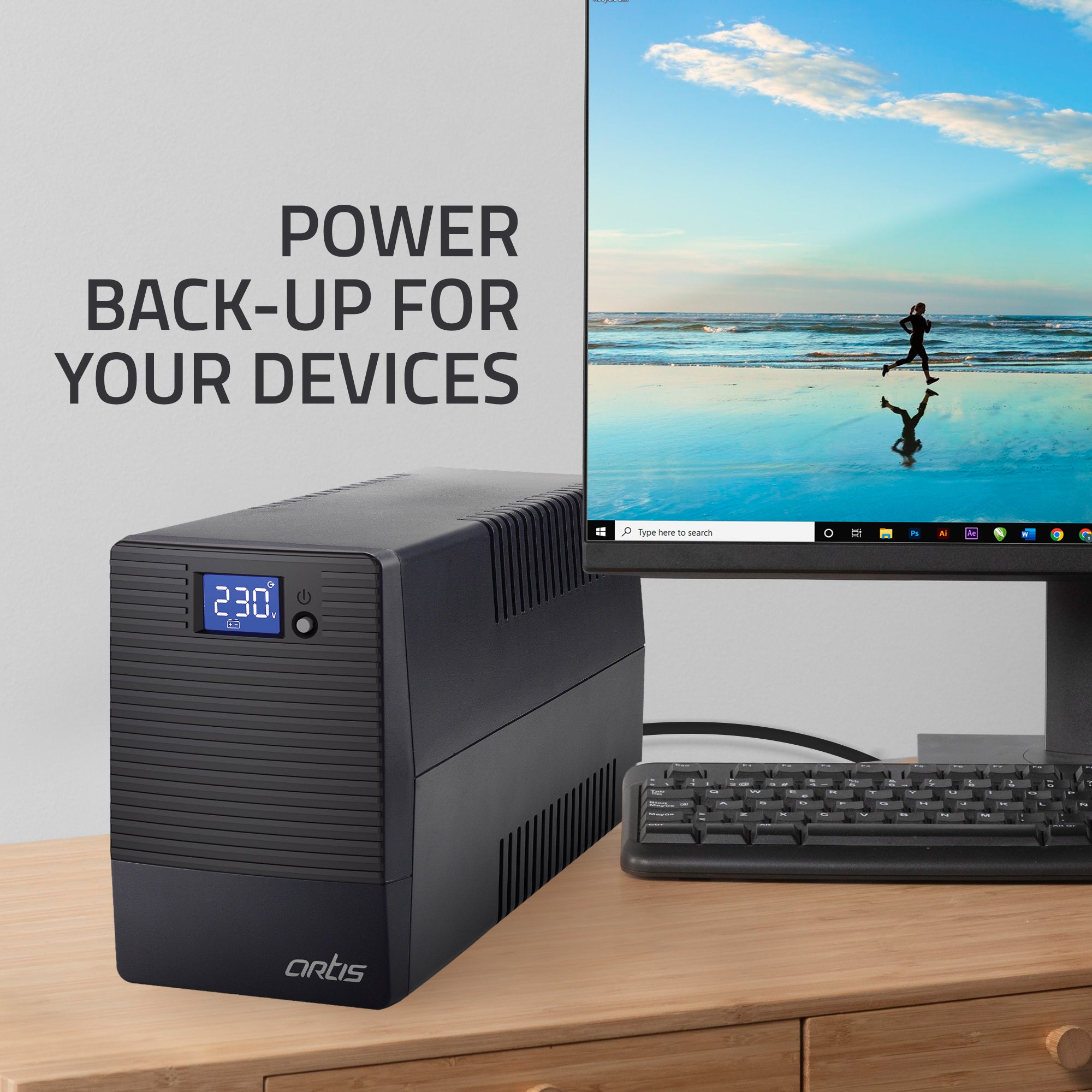 Artis 600VA LCD UPS with BIS Certified