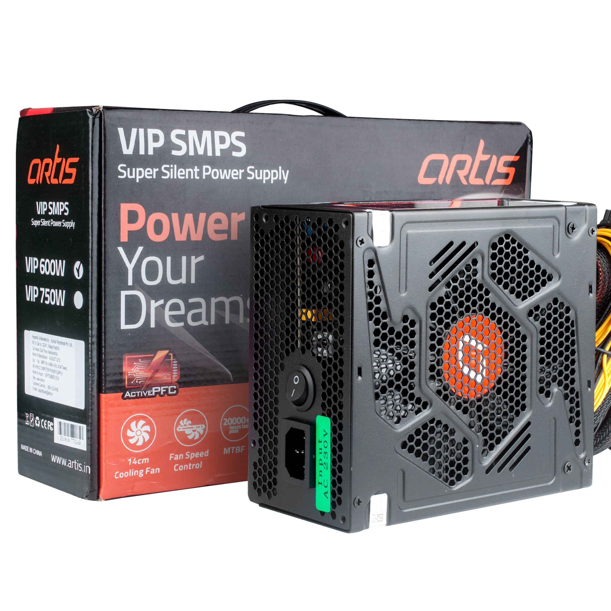 600W Artis Power Supply Unit for your PC